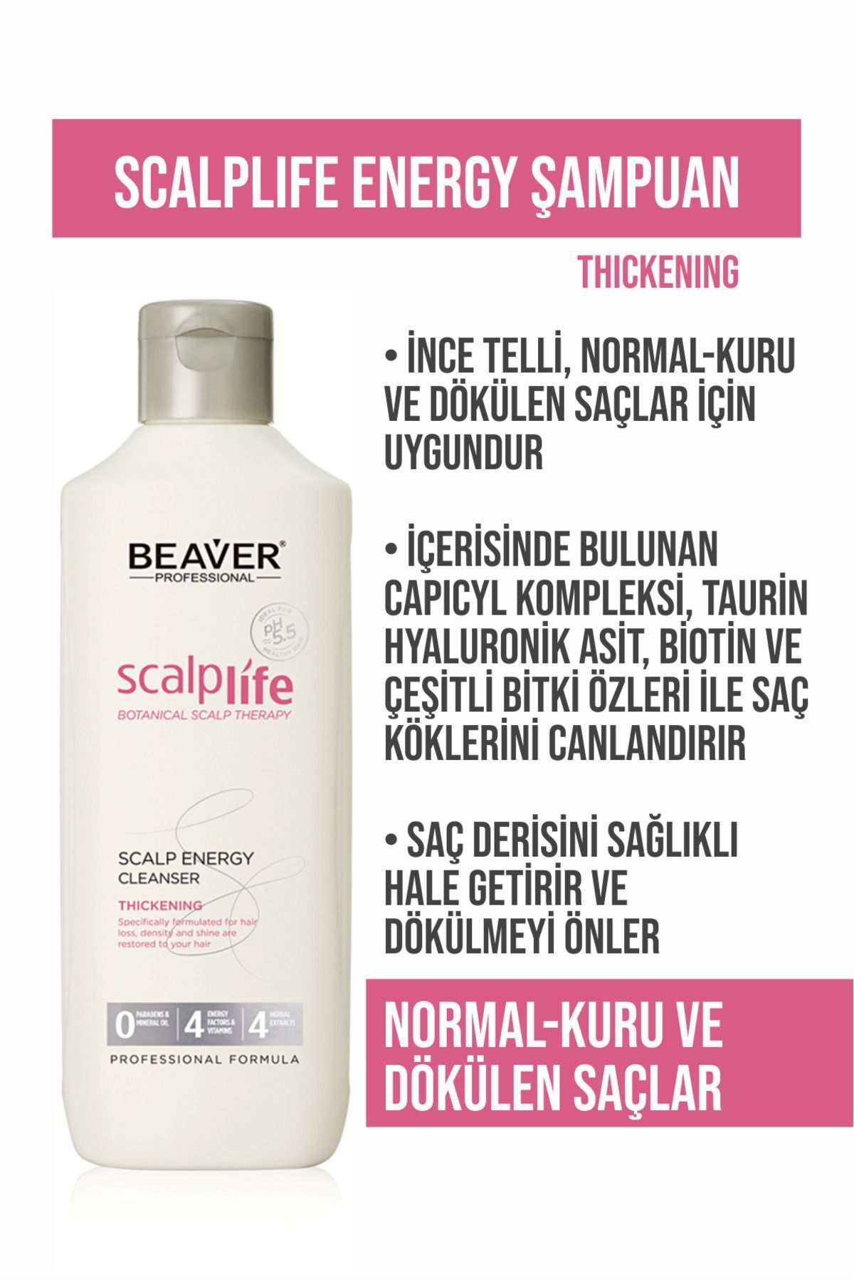 Beaver Scalplife Energy Cleanser Şampuan