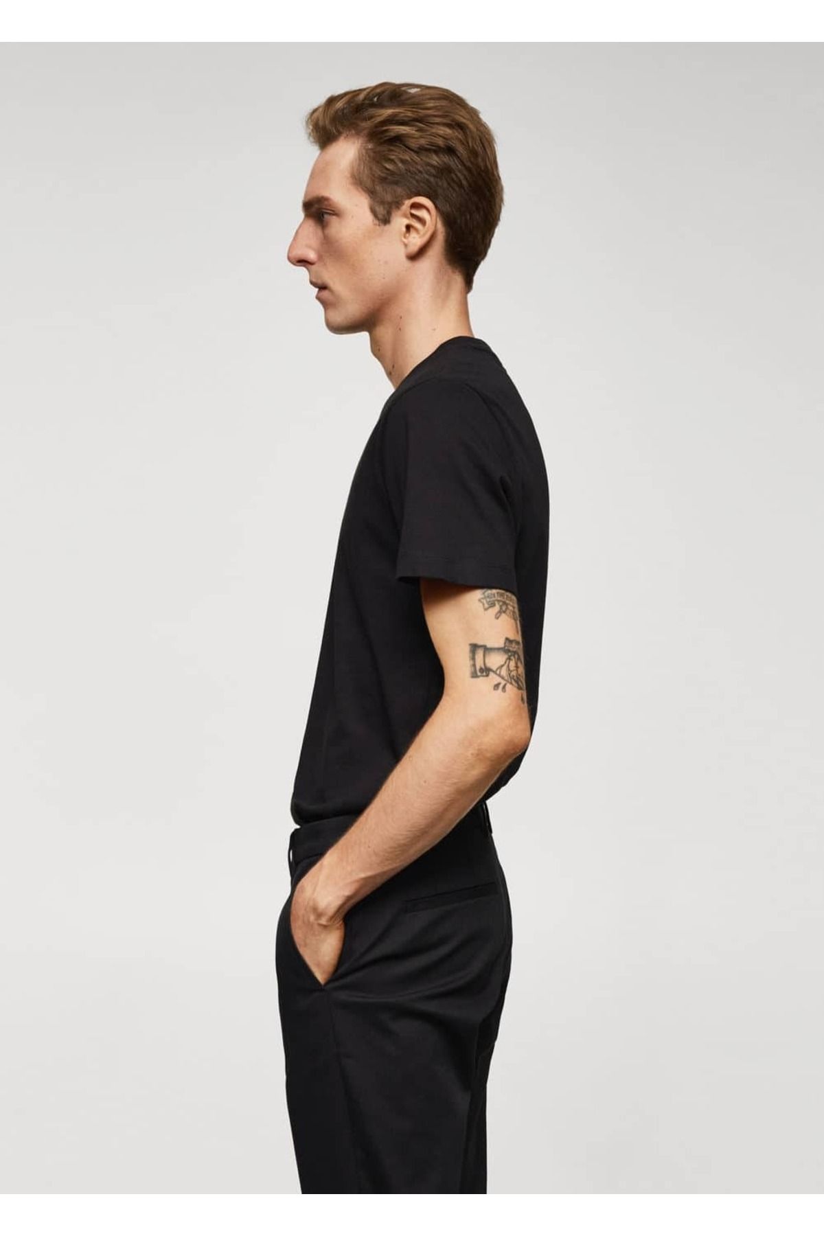 MANGO Man-Basic-Baumwoll-T-Shirt 5