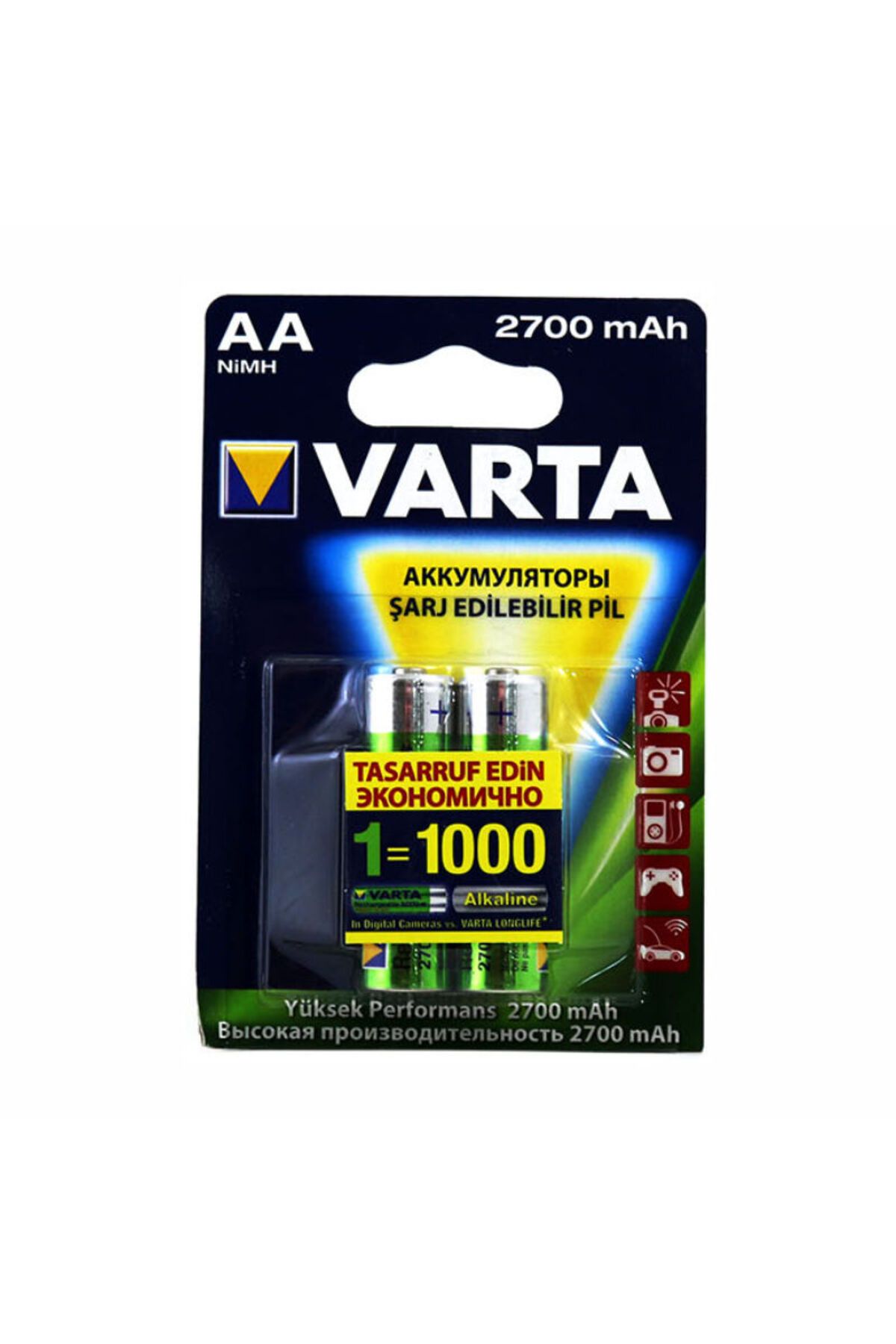 Varta Foto Şarjlı Kalem Pil Aa 2 Li 2700mah 9370 5706301402