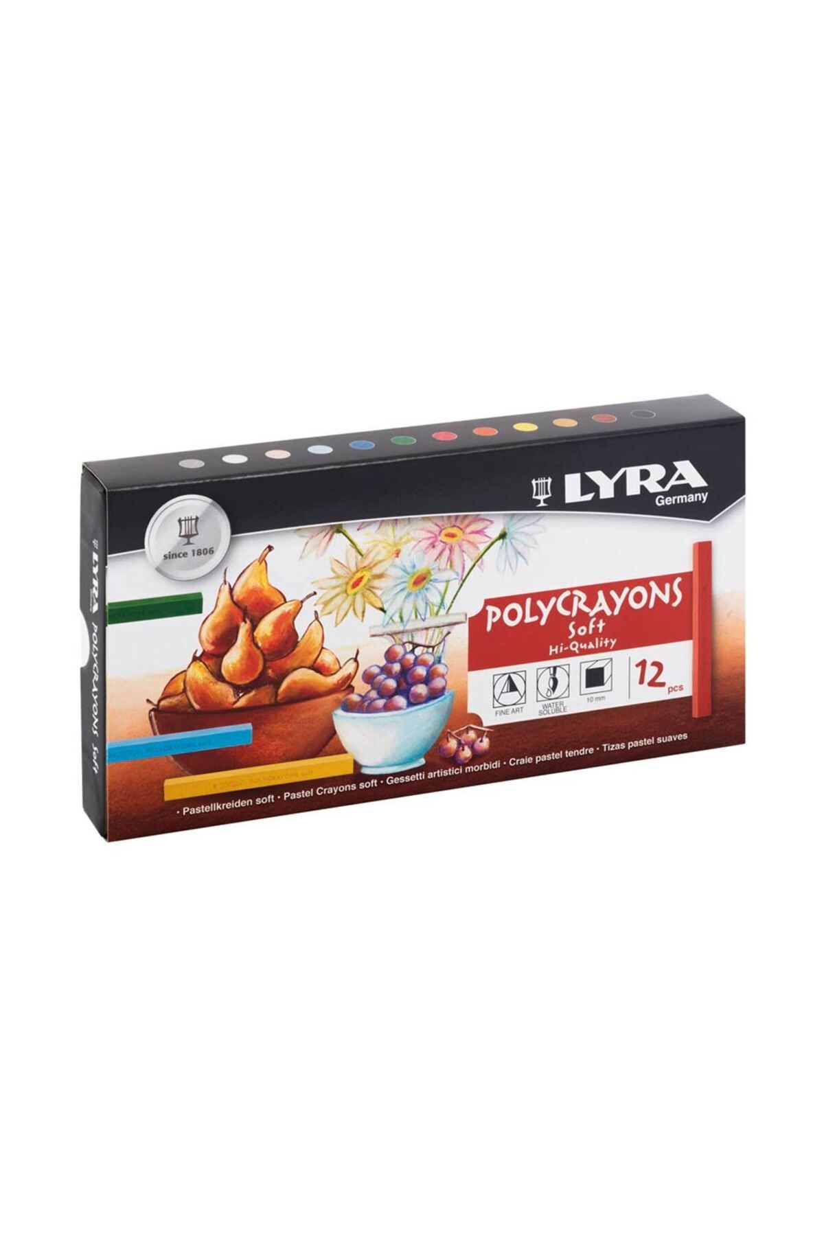 LYRA Polycrayons Soft - Toz Pastel 12 Renk