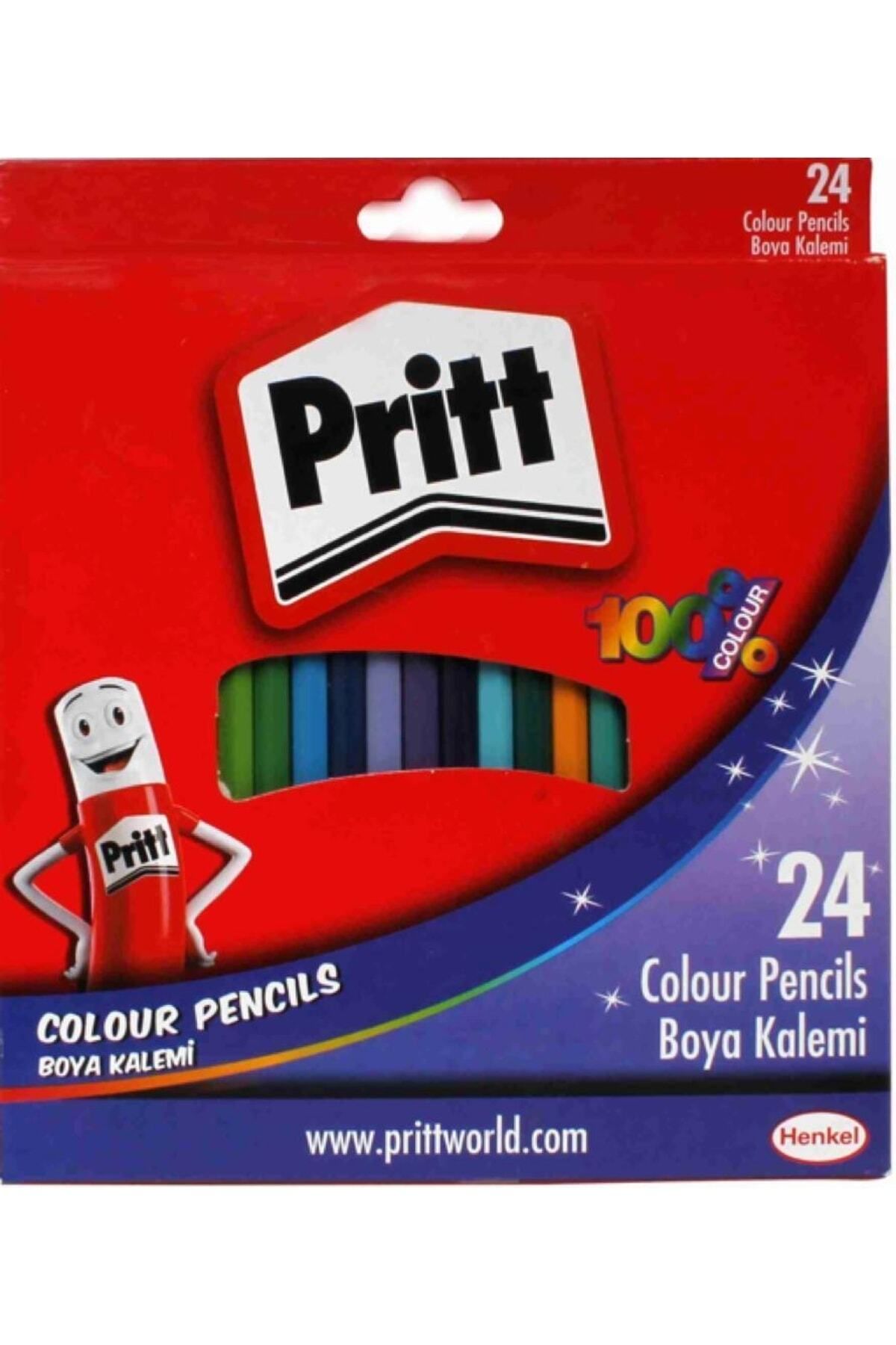 Pritt Kuru Boya Karton Kutu Tam Boy 24 Renk 1221351