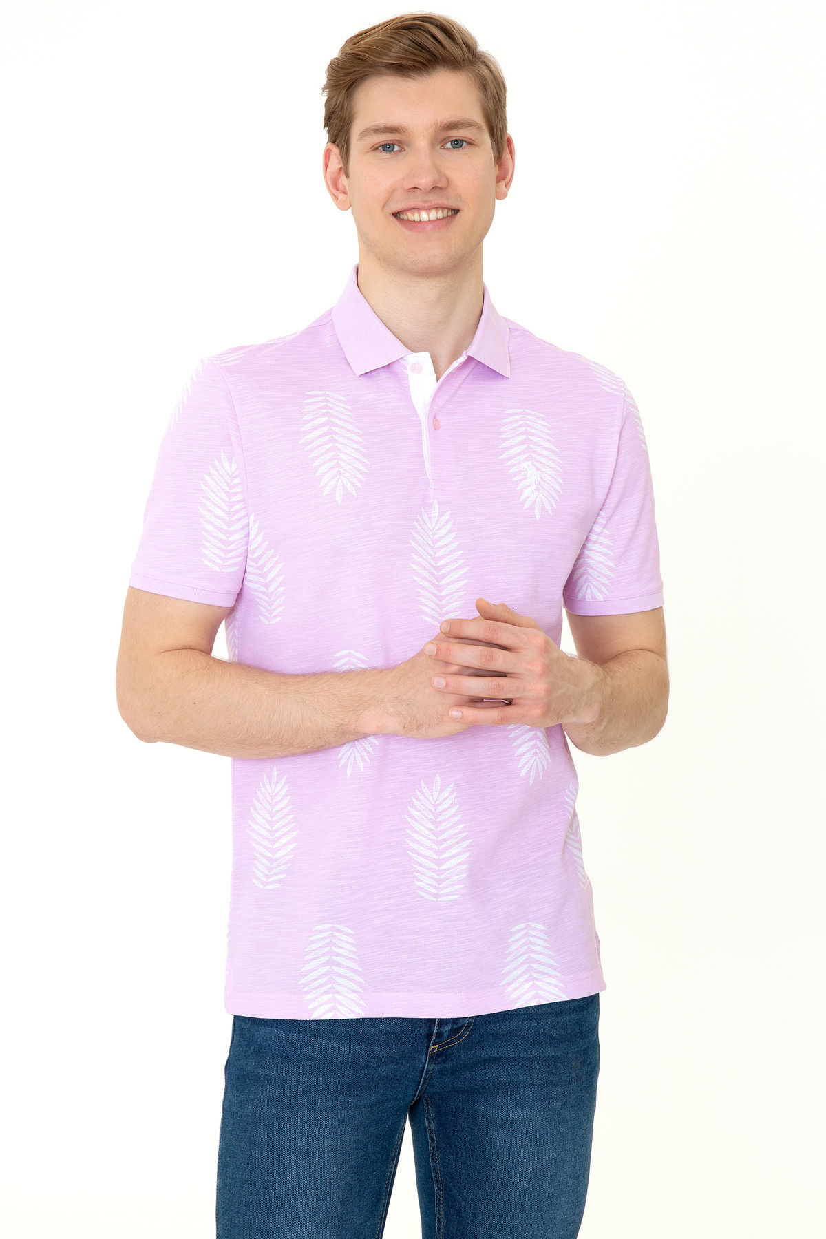 یو اس پولو پولو شرت مردانه طرح Magnolia کد 50248507-VR211