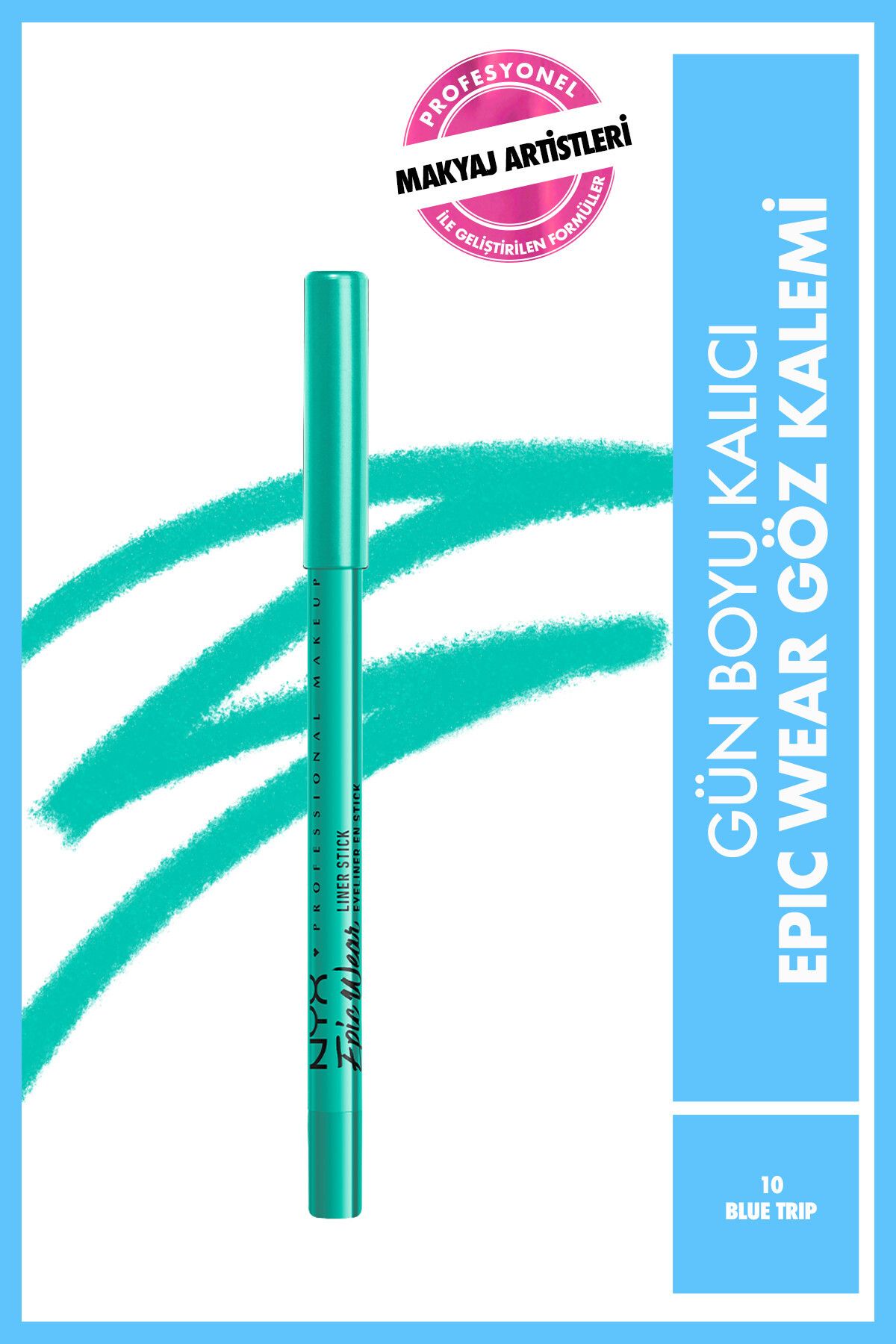 NYX Professional Makeup Epic Wear Liner Sticks Göz Kalemi - Blue Trip - Mavi