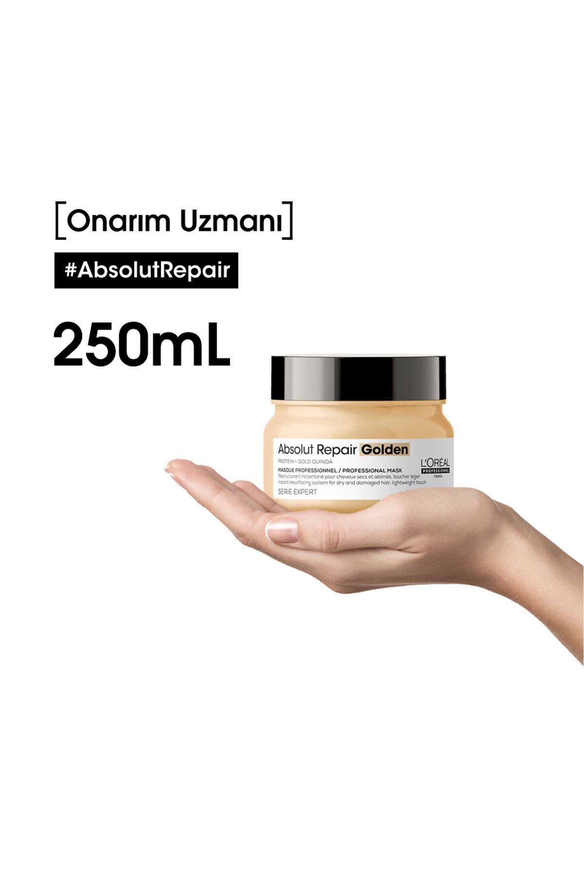 Serie Expert Absolut Repair Yıpranmış Saçlar Için Onarıcı Altın Maske 250ml — TYCPP6ZW3N172632133414397 — تصویر 3 از 8