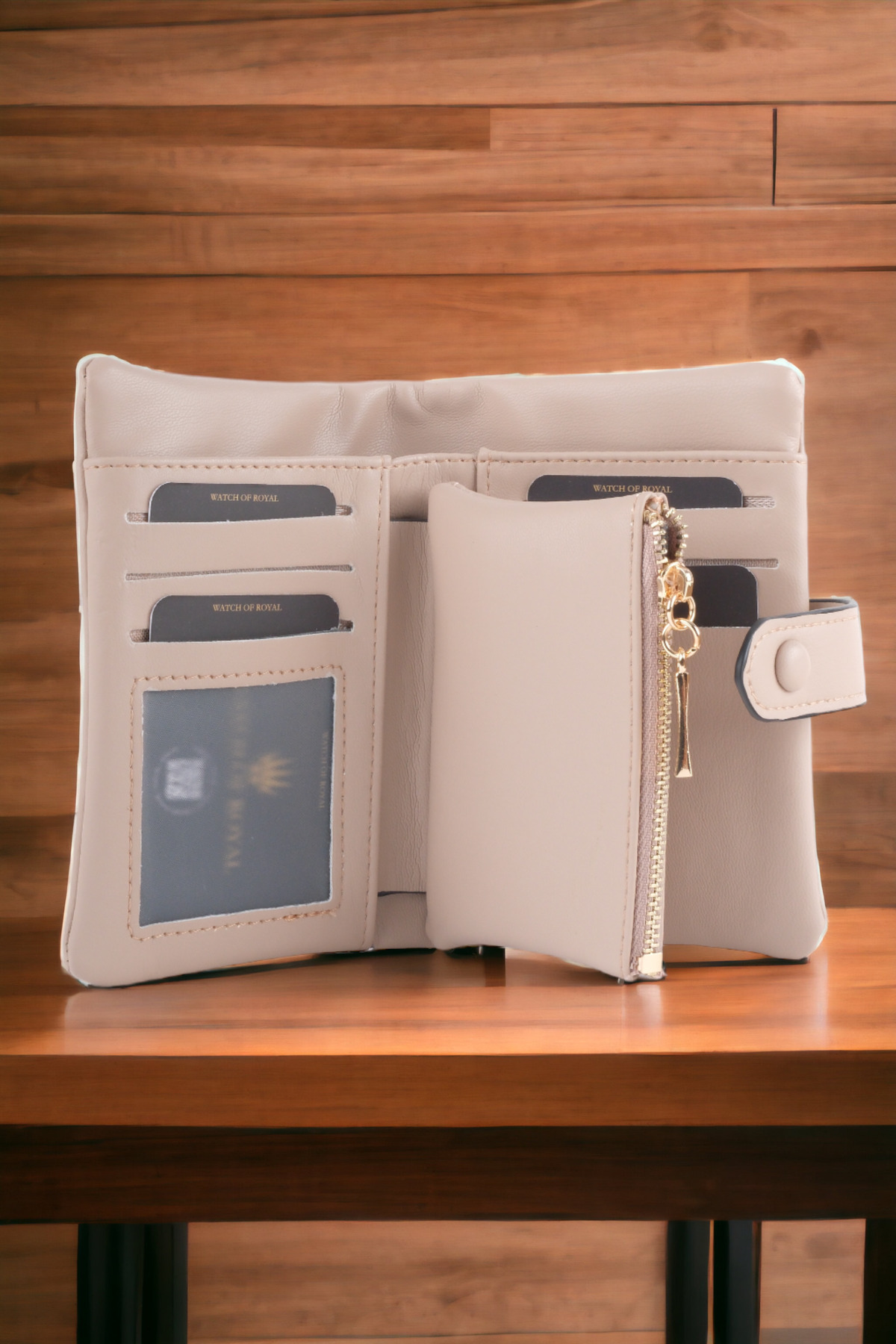 کیف پول مردانه بژ WATCHOFROYAL | TYCHPH8P3N170117412332277 اورجینال - تصویر 7