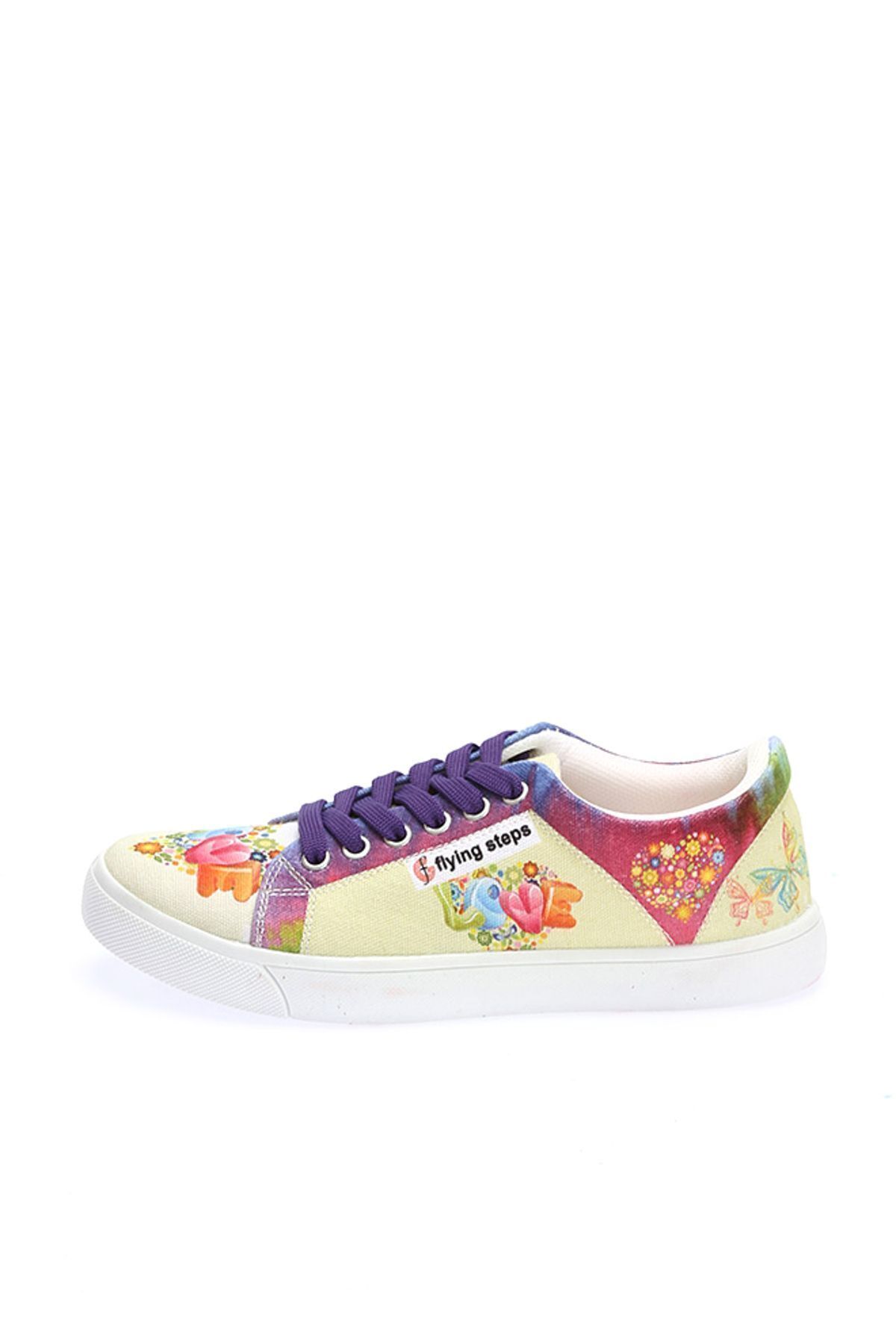 Flyingsteps-Pantofi sport colorați pentru femei, unisex, cu șireturi, cu talpă ortopedică 2
