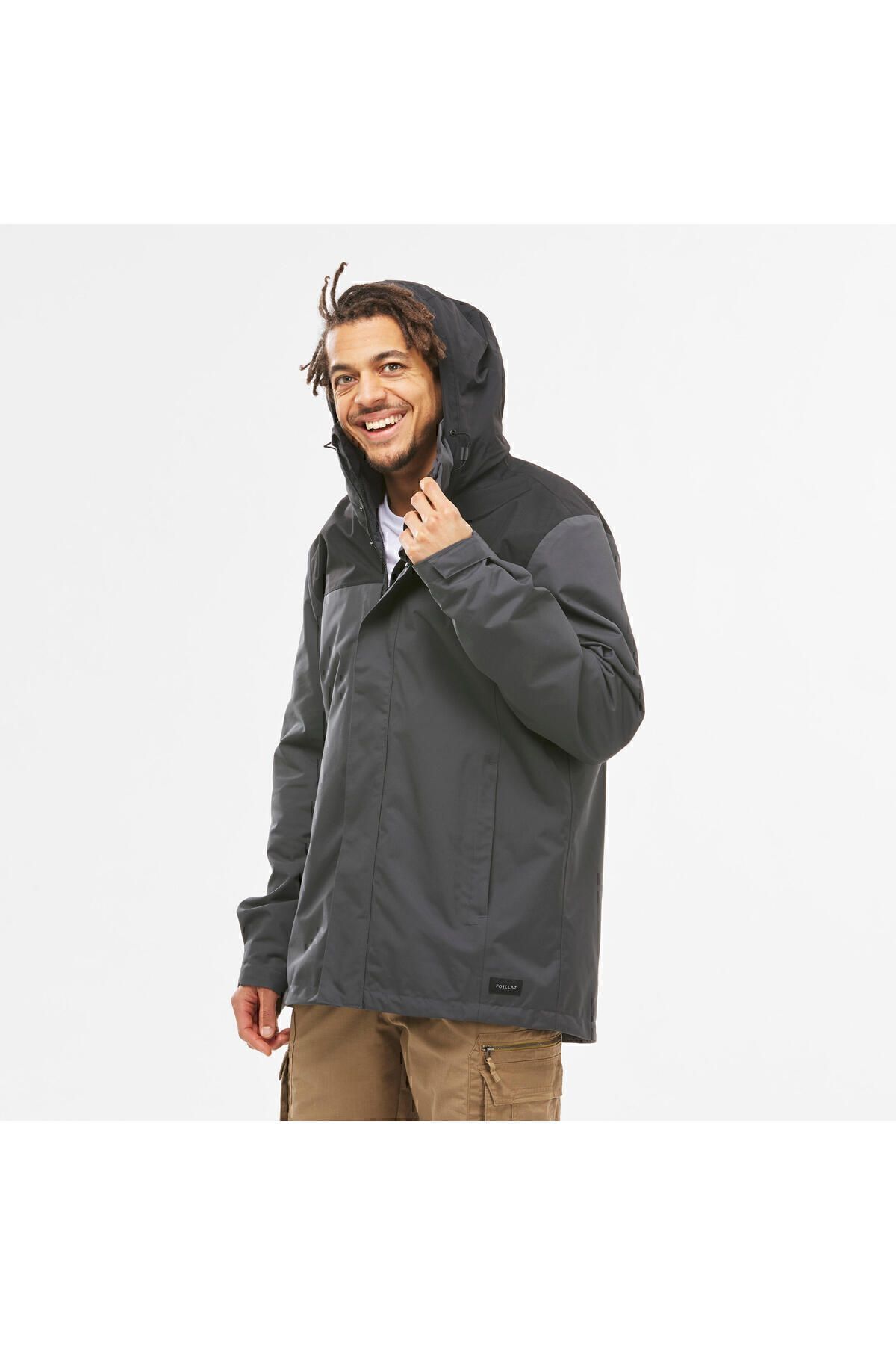 کاپشن ورزشی مشکی مردانه كاپشن ٣در ١ مدل Forclaz Decathlon