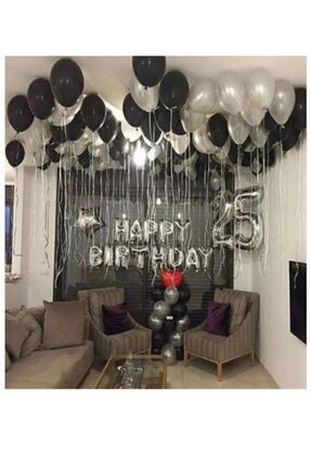 Bkmc Yetişkin Doğum Günü Seti Gümüş Happy Bırthday Seti