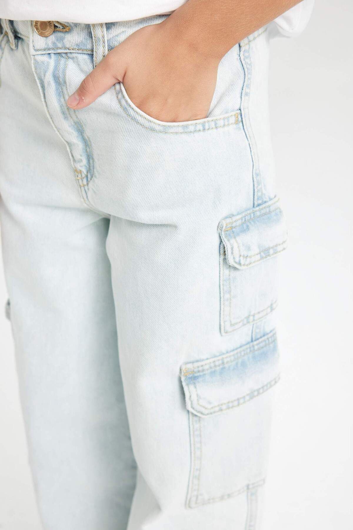 لباس مجلسی دخترانه آبی دفکتوDefacto | 3157175 اورجینال - تصویر 5