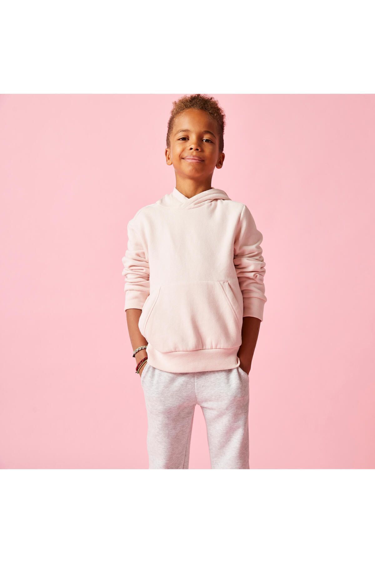 سویشرت پسرانه صورتی Decathlon | 333456 اورجینال - تصویر 2