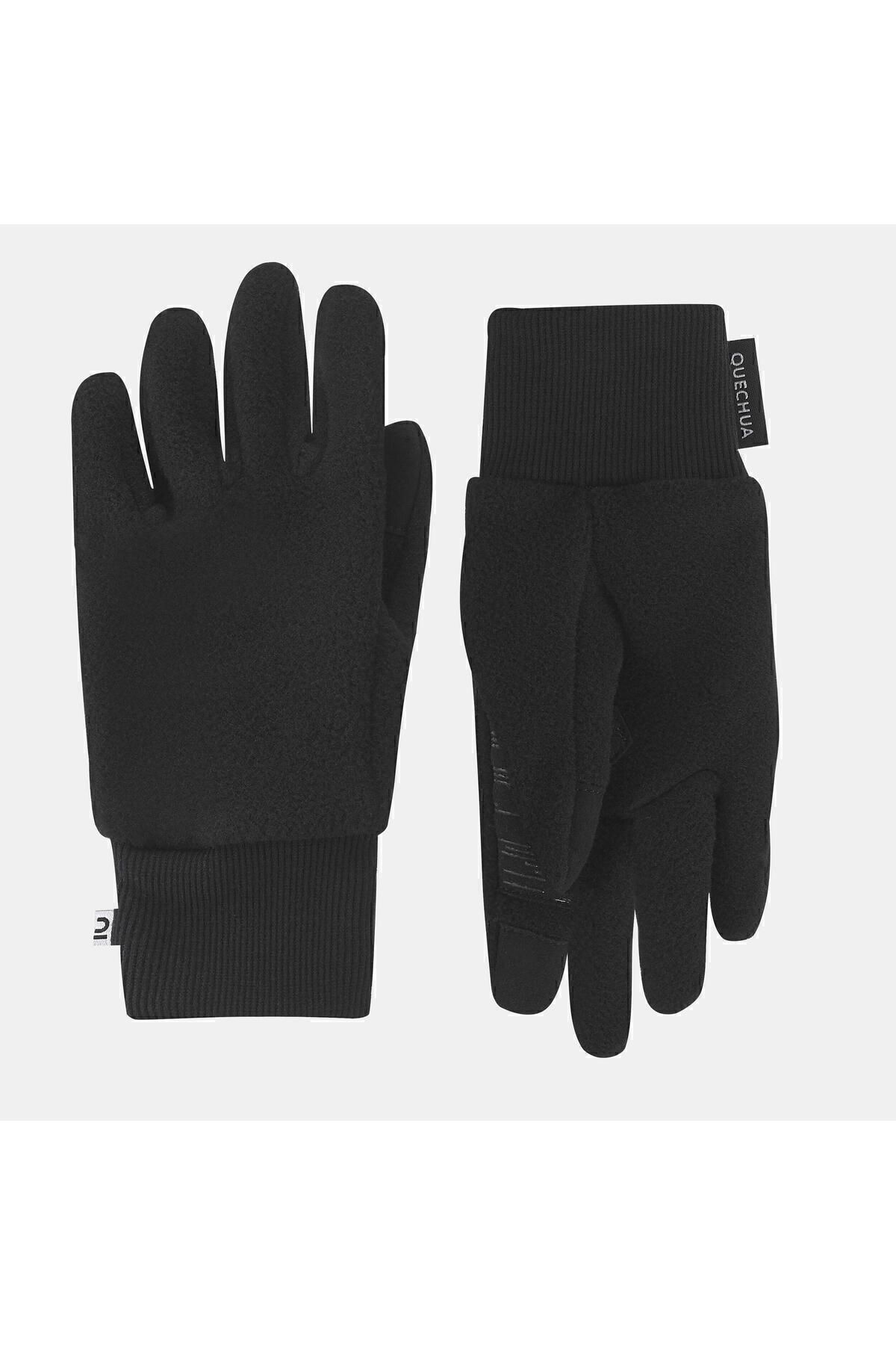 دستکش مشکی دخترانه و پسرانه بچگانه های پشمی انه کچوا 6 14 سال Sh100 X warm Decathlon