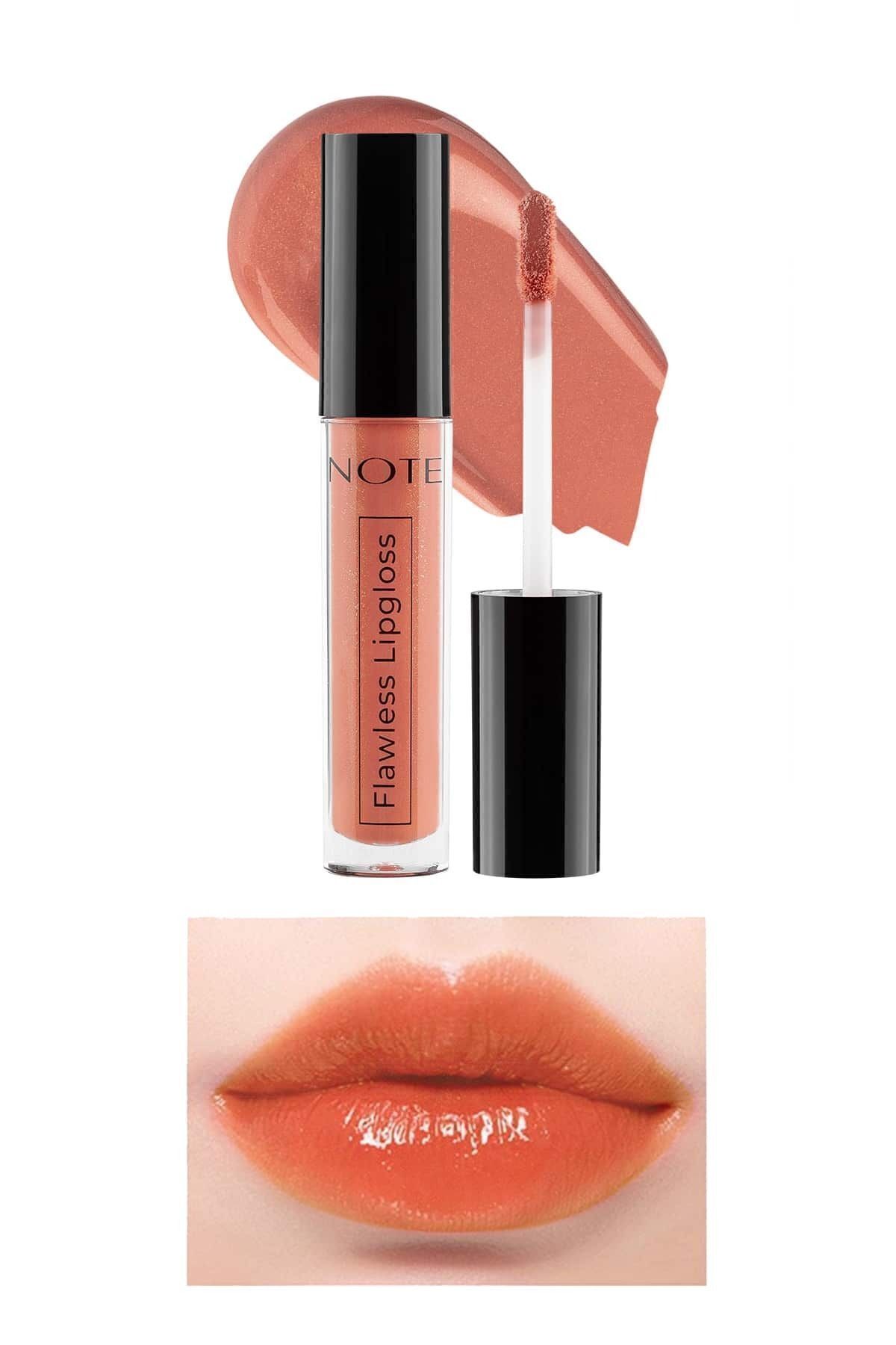 Flawless Lipgloss 05 - Turuncu & Luminous Silk Compact Pudra 02 Natural Beige Makyaj Seti