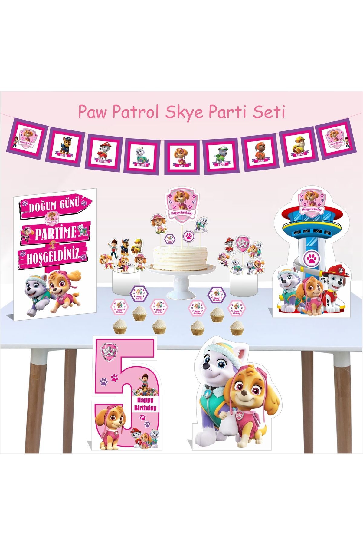 Paw Patrol Skye 5 Yaş Doğum Günü Parti Paketi