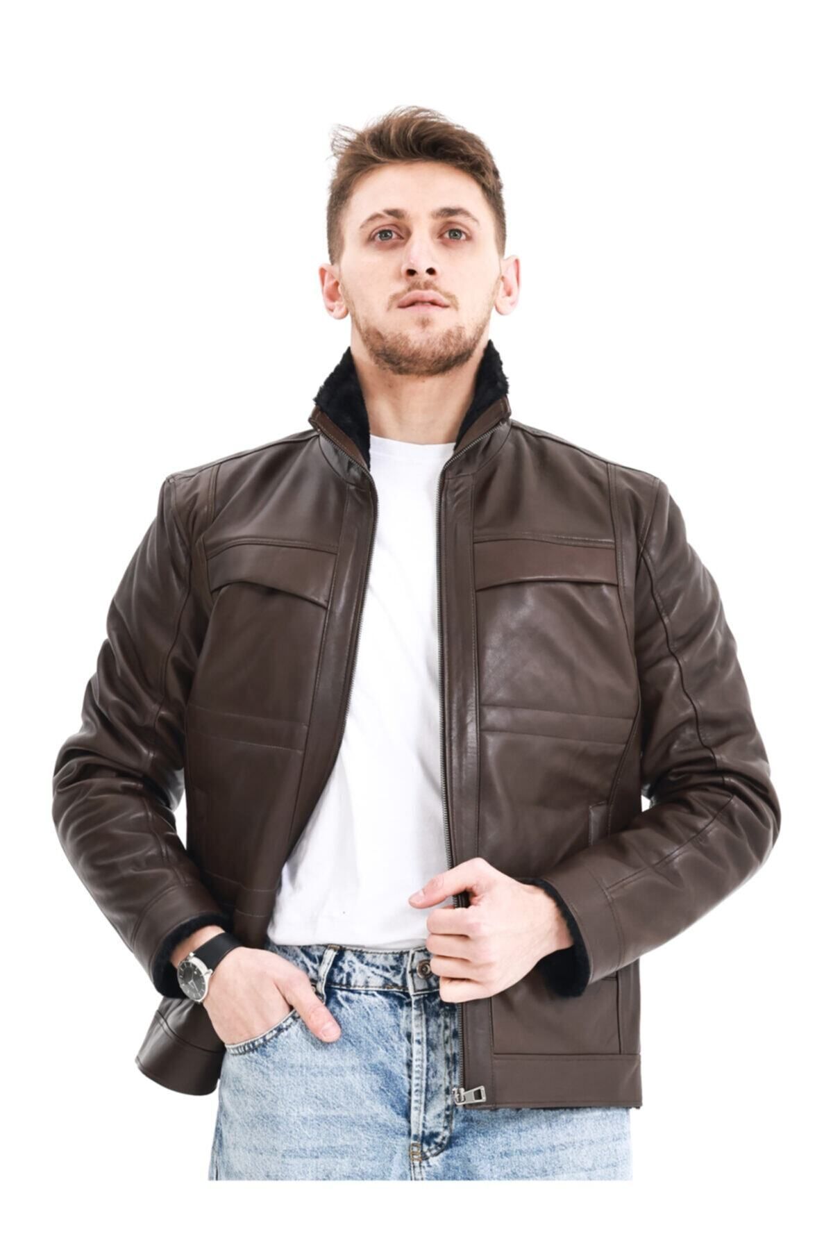 کاپشن چرم دری مسا dmrs0006