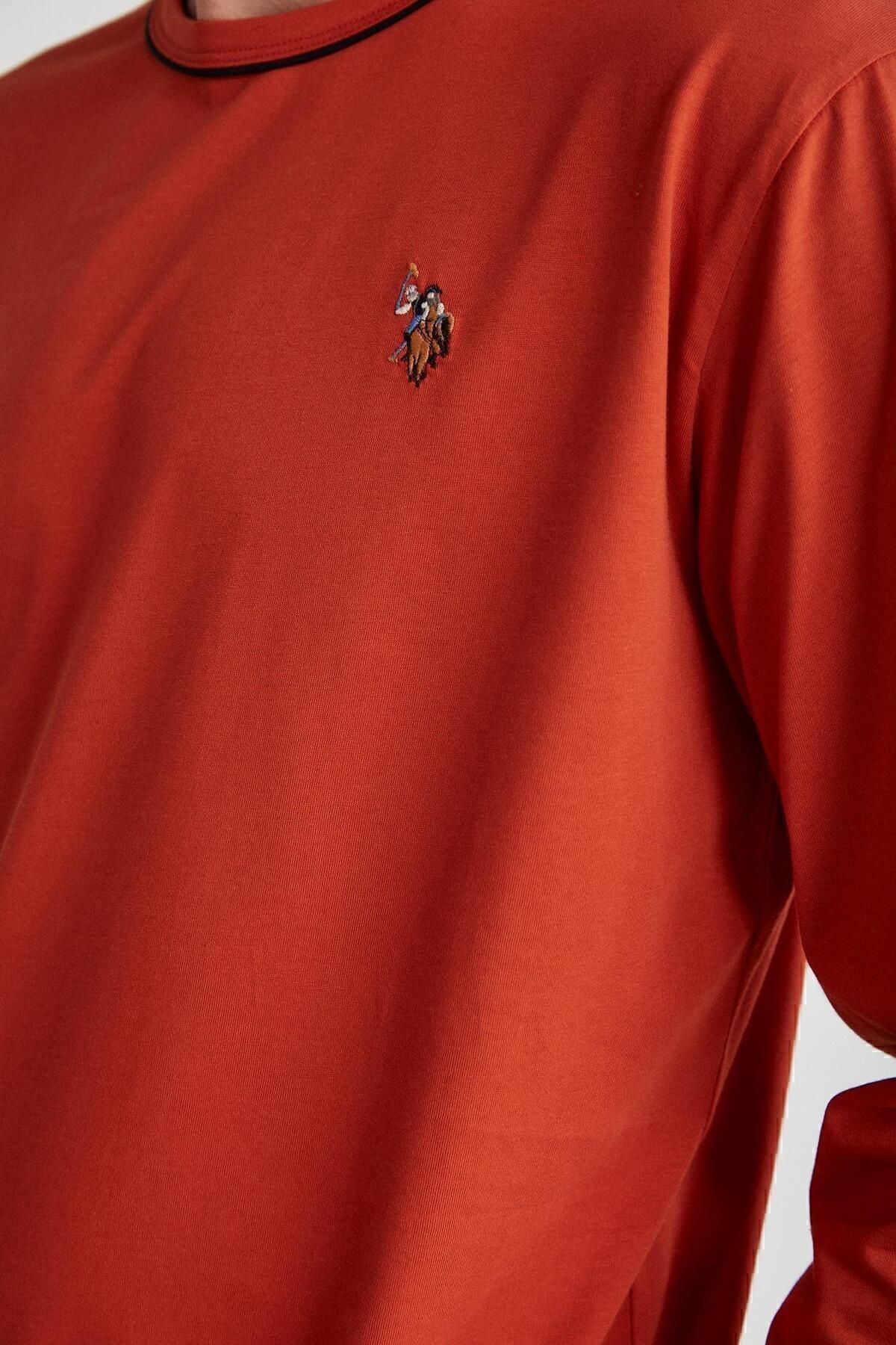 ست پیژامه آبی مردانه پایه. POLO ASSN. یقه گرد کاشی 024K.A1.S.8T.RA.7.PL.4.S3 U.S. Polo Assn.