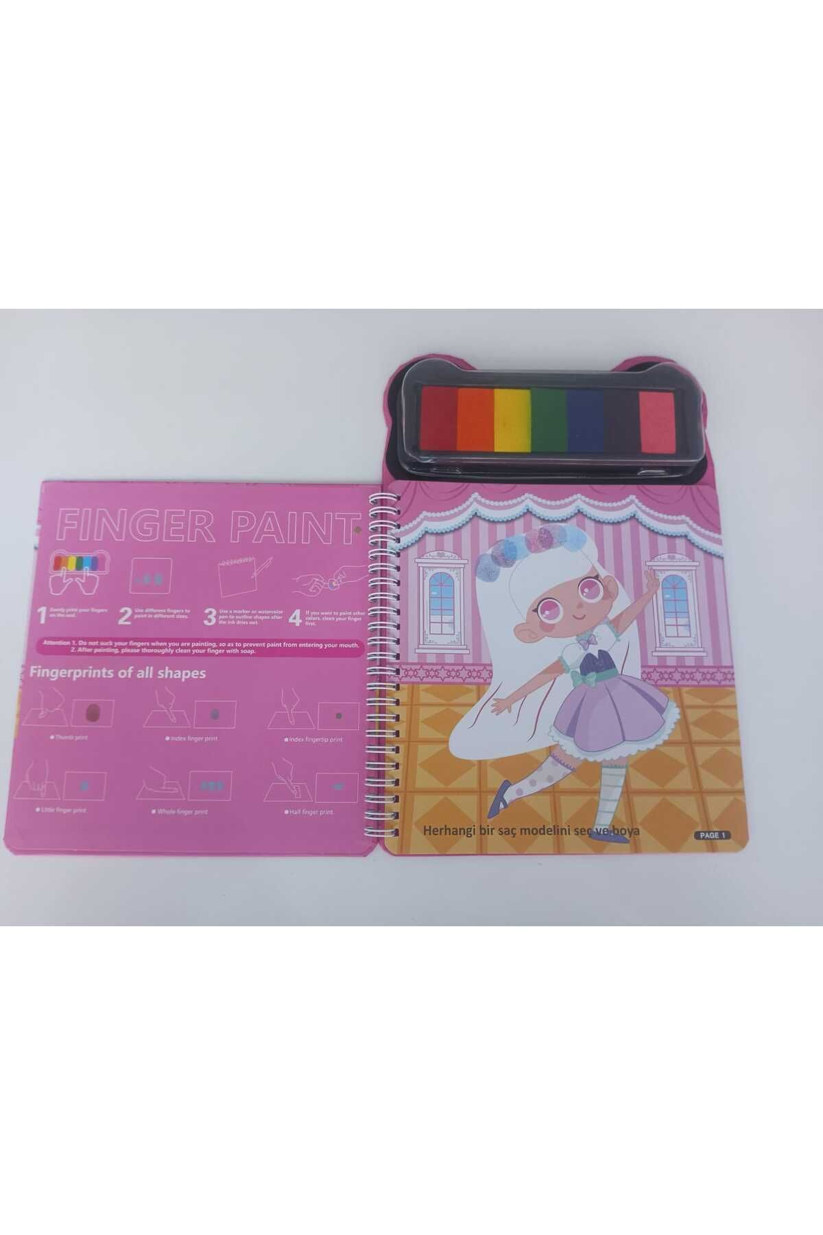 ileri grup-Finger Painting Activity Book - Dress up 2