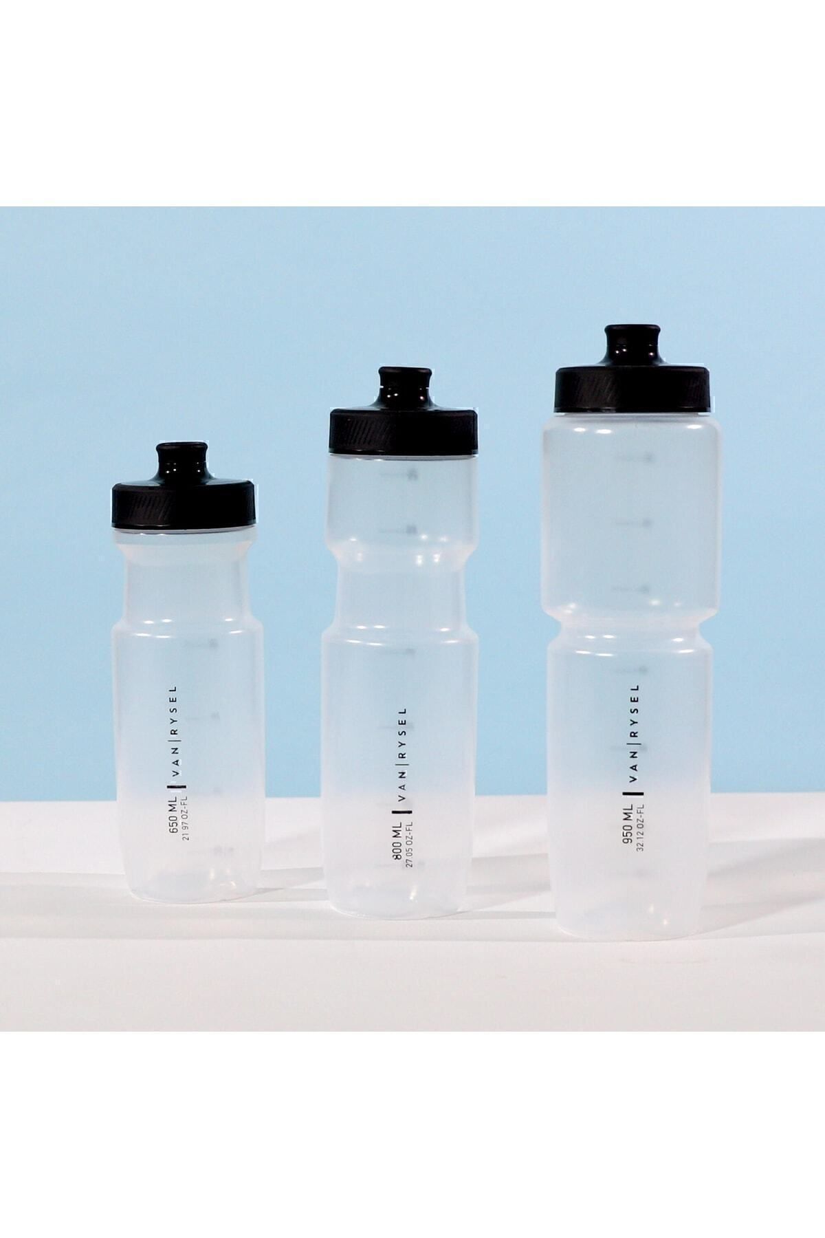 قمقمه ورزشی مشکی 650 میل ون Rysel Flask ارتفاع Fastflow Decathlon