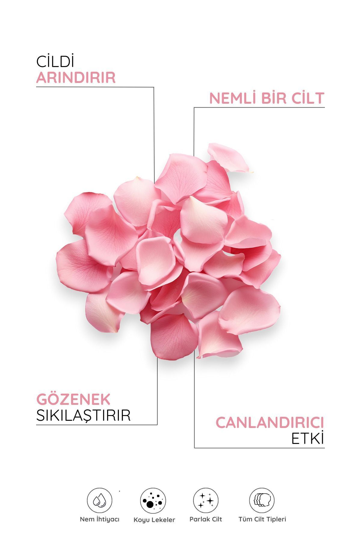 Arındırıcı Ve Aydınlatıcı Yüz Peelingi - Rose Peeling Cream Jel 200ml — TX29B35BE825 — تصویر 3 از 6
