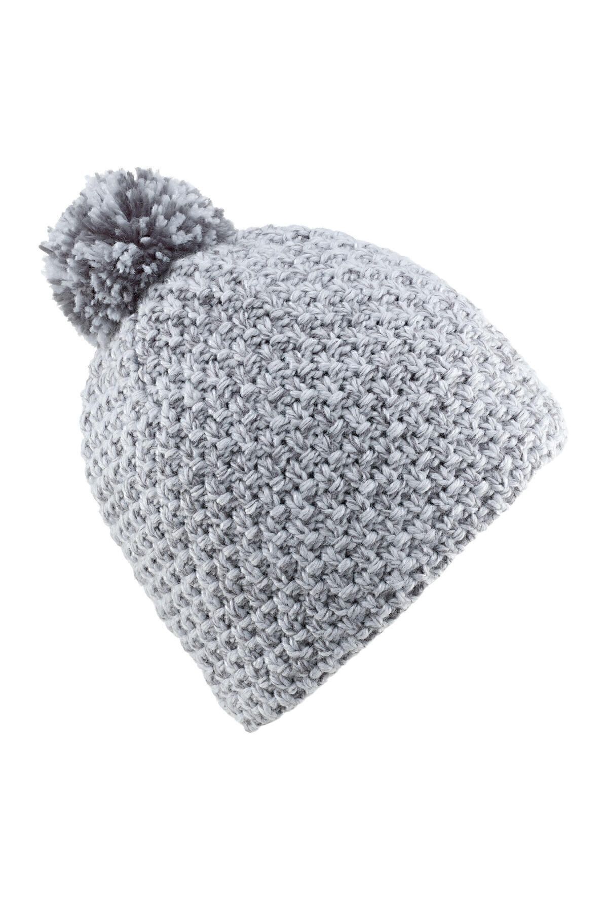 کلاه بافتنی آبی دخترانه و پسرانه بچگانه Wedze Ski Beanie ان خاکستری روشن بی زمان Decathlon