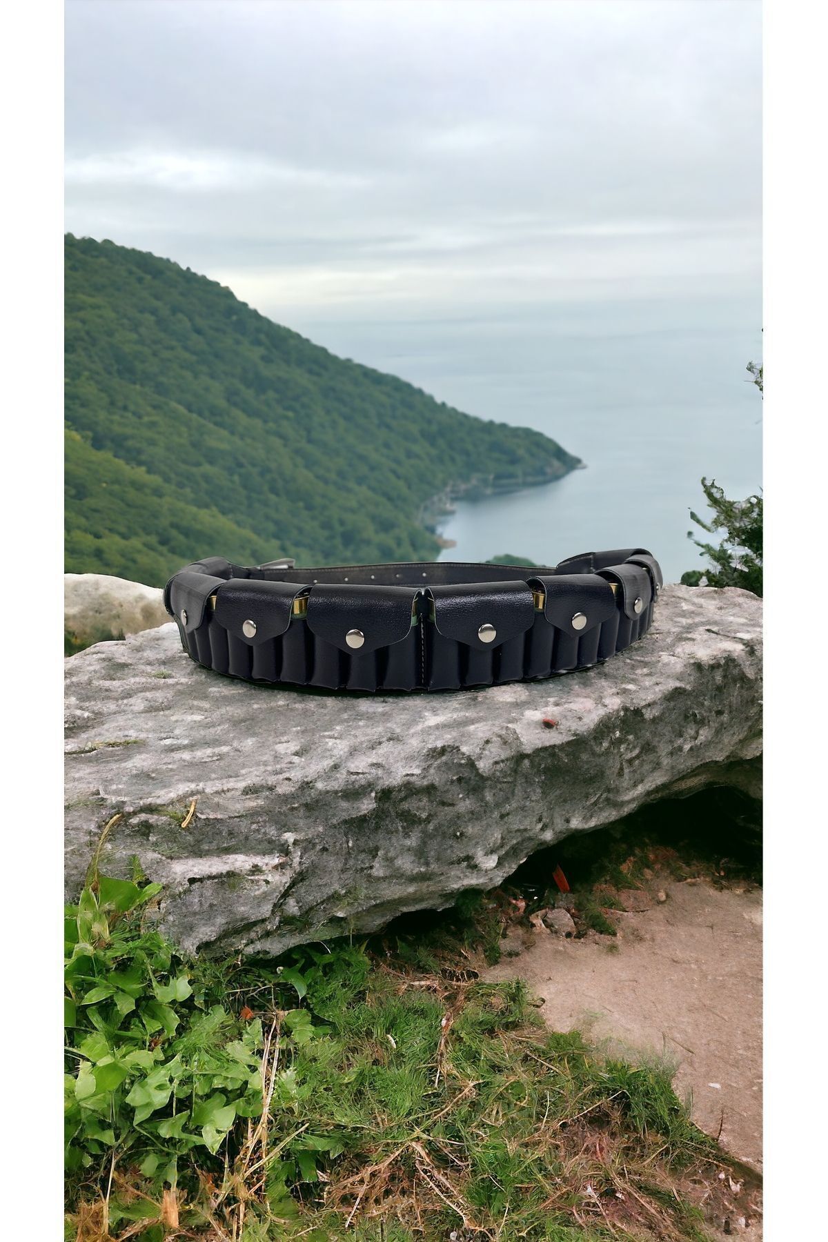 UYĞURCA 1.kalite Deri Kapaklı Fişeklik - 24 Fişek Kapasiteli