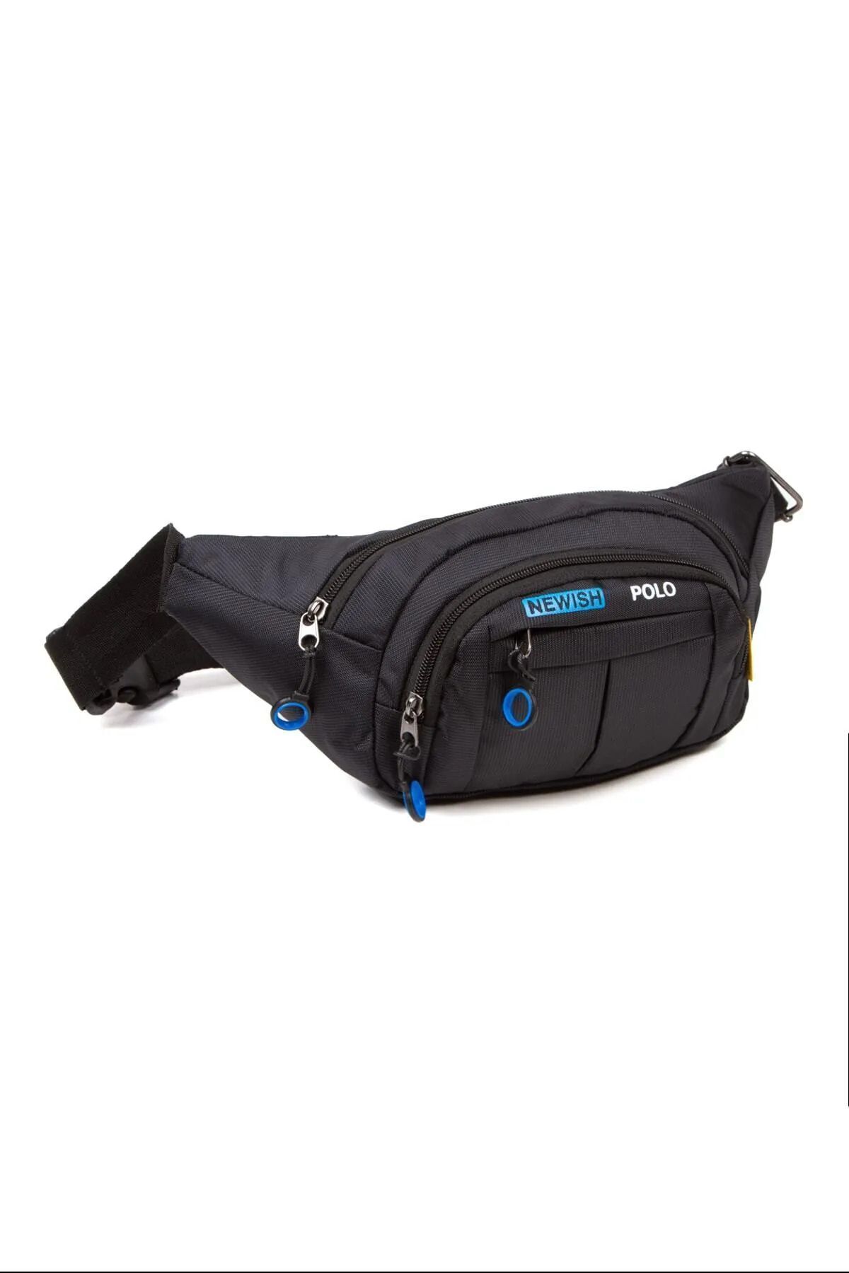 tuldar Siyah Kumaş Usb Kulaklık Çıkışlı Crossbody Çapraz Göğüs Omuz Ve Bel Çantası görsel 7
