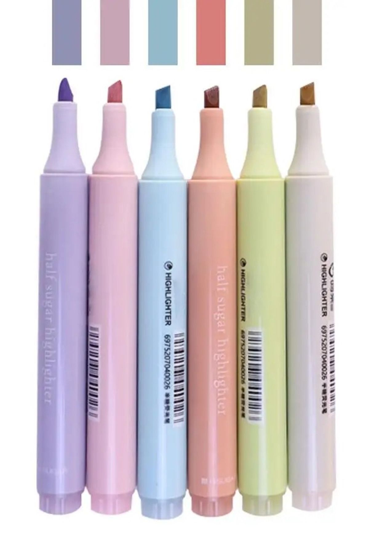 Modellino 6'lı Half Sugar Pastel Renkler Fosforlu Kalem