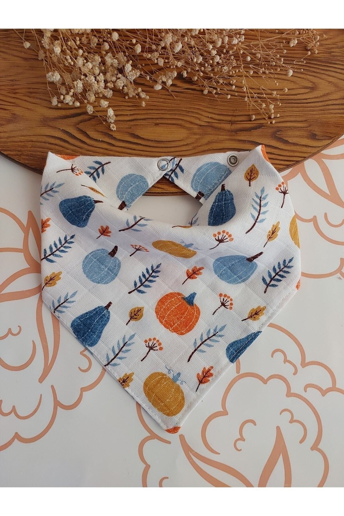 AngelsHug %100 Organik Müslin Çift Katlı Bebek Fular & Yakalık Mama Önlüğü & Salya Önlüğü Bez 8 ADET 40 CM fotoğrafı 7 (önizleme)