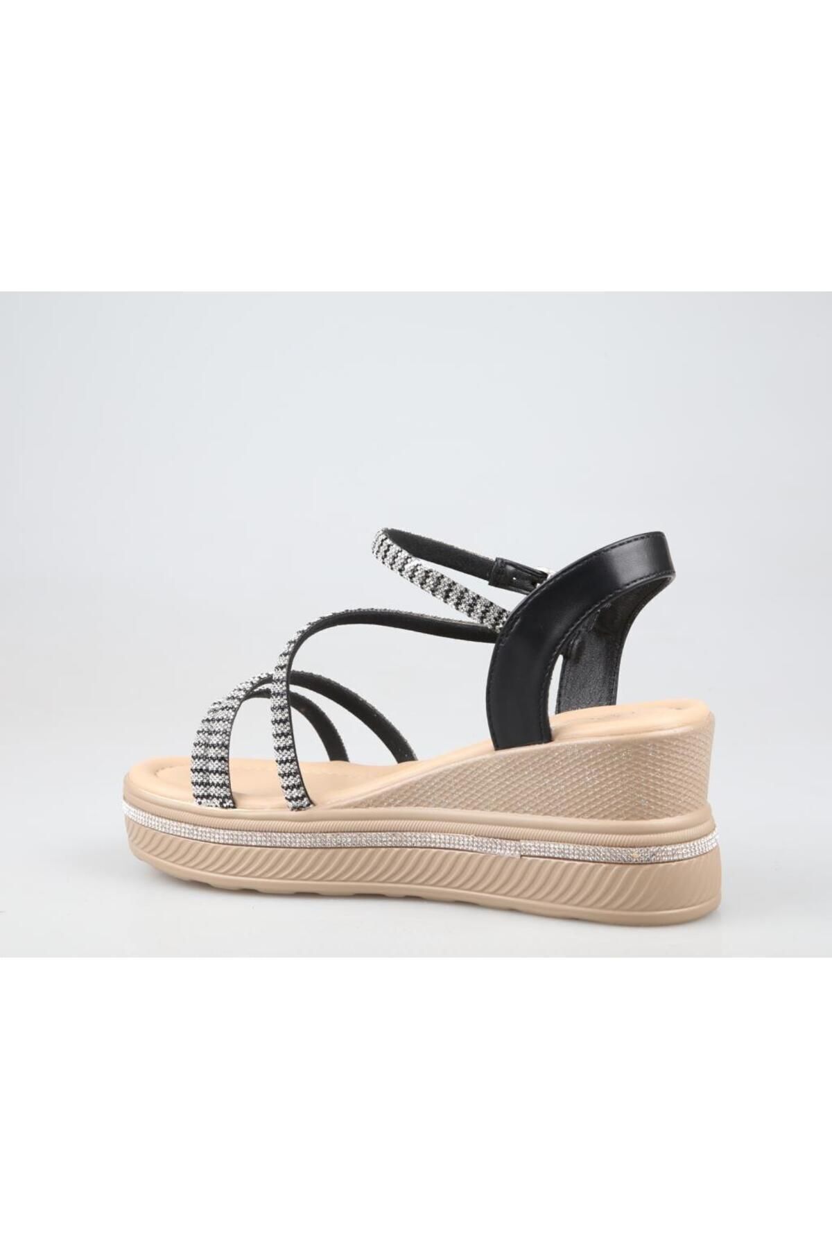 صندل زنانه مشکی Guja | 24Y429-1 اورجینال - تصویر 2