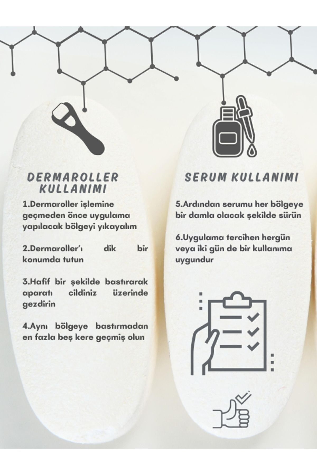 Gürleştirici, Besleyici Saç Ve Sakal Çıkartıcı 4 Lü Set ( 3 Adet 50 Ml Serum + Dermaroller) — LUVİ0013 — تصویر 2 از 3
