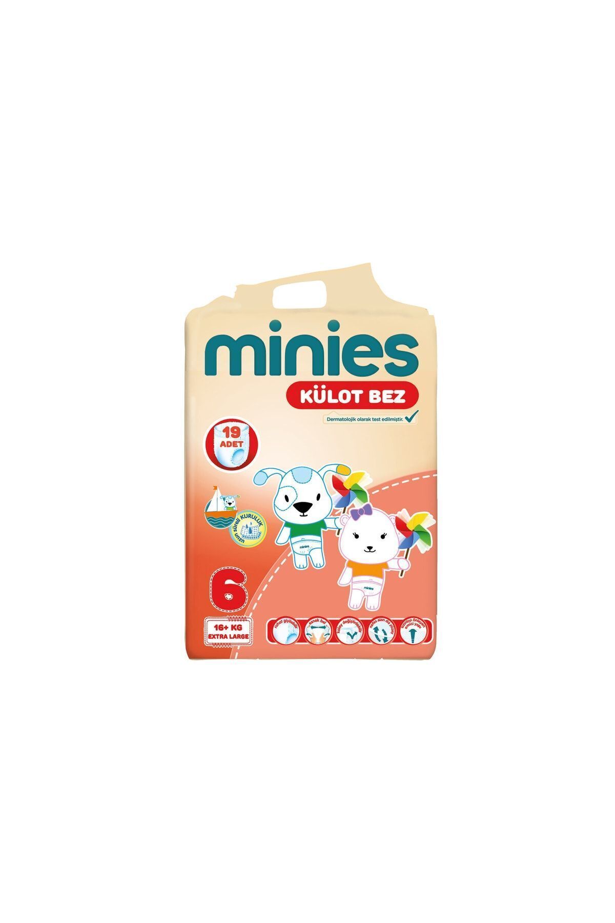 Minies Külot Bez 6 Numara 16+ Kg Extra Large 19 Numara fotoğrafı 3 (önizleme)