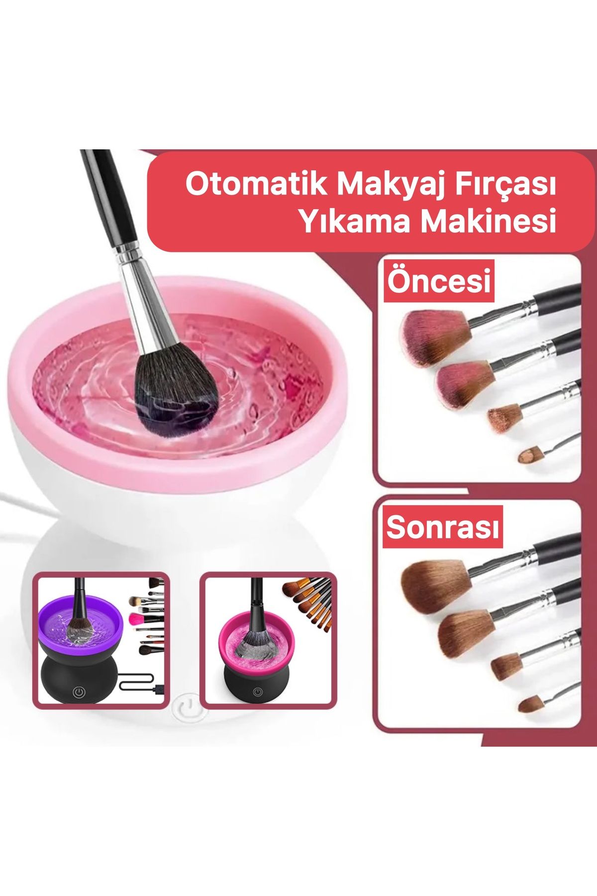 Lazım Shop Profesyonel Makyaj Fırçası Temizleme Makinesi