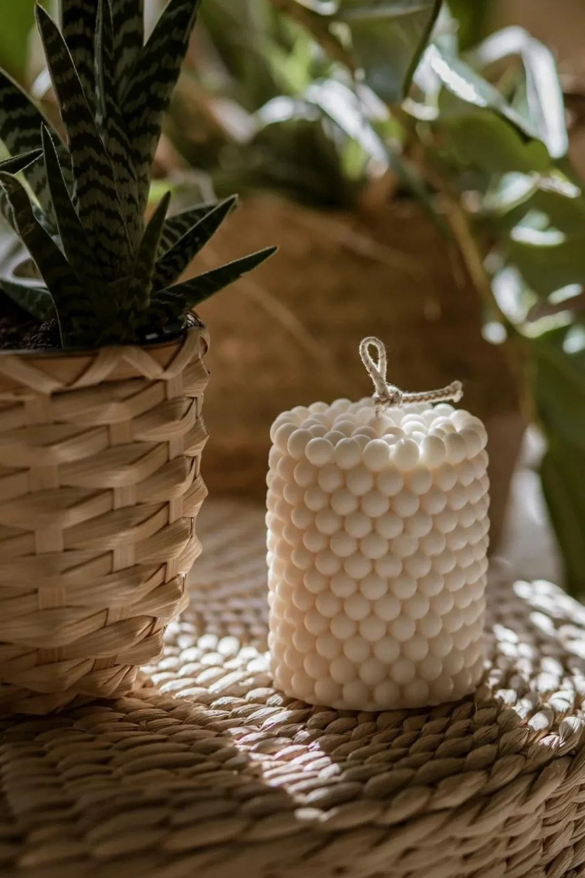 Mumy Desing 2 Li Bubble Silindir Mum Kokulu Pearl Vegan Mum fotoğrafı 3 (önizleme)