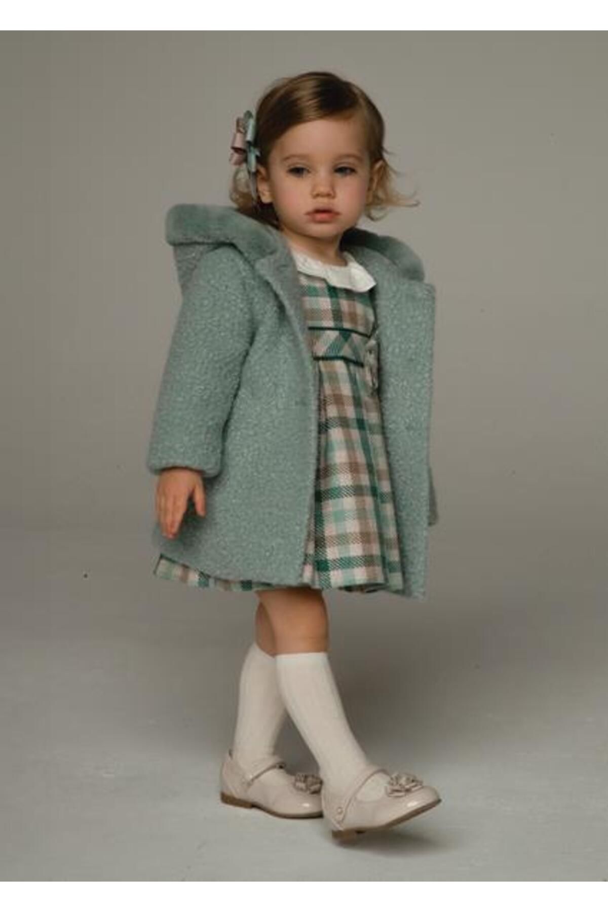 Mayoral Kız Bebek Yeşil Kürk Kaban 02478 034 fotoğrafı 3 (önizleme)