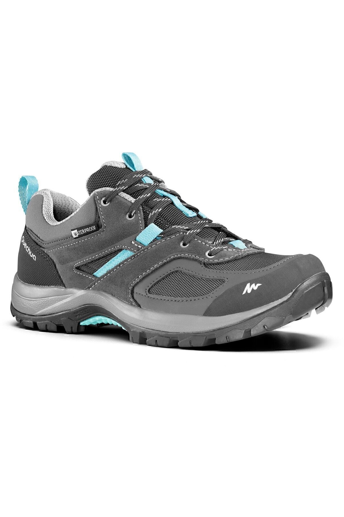 کفش ضد آب زنانه کچوا - خاکستری / آبی - Mh100 Decathlon