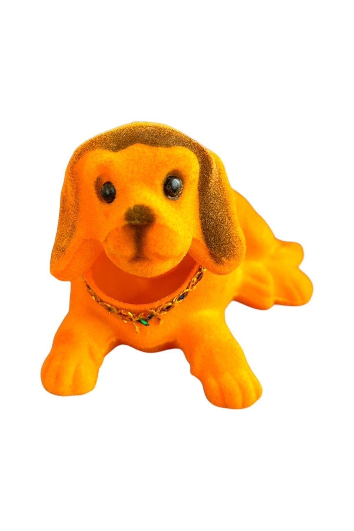 KAFA SALLAYAN KÖPEK ARABA SÜSÜ TURUNCU RENK 14 CM 2