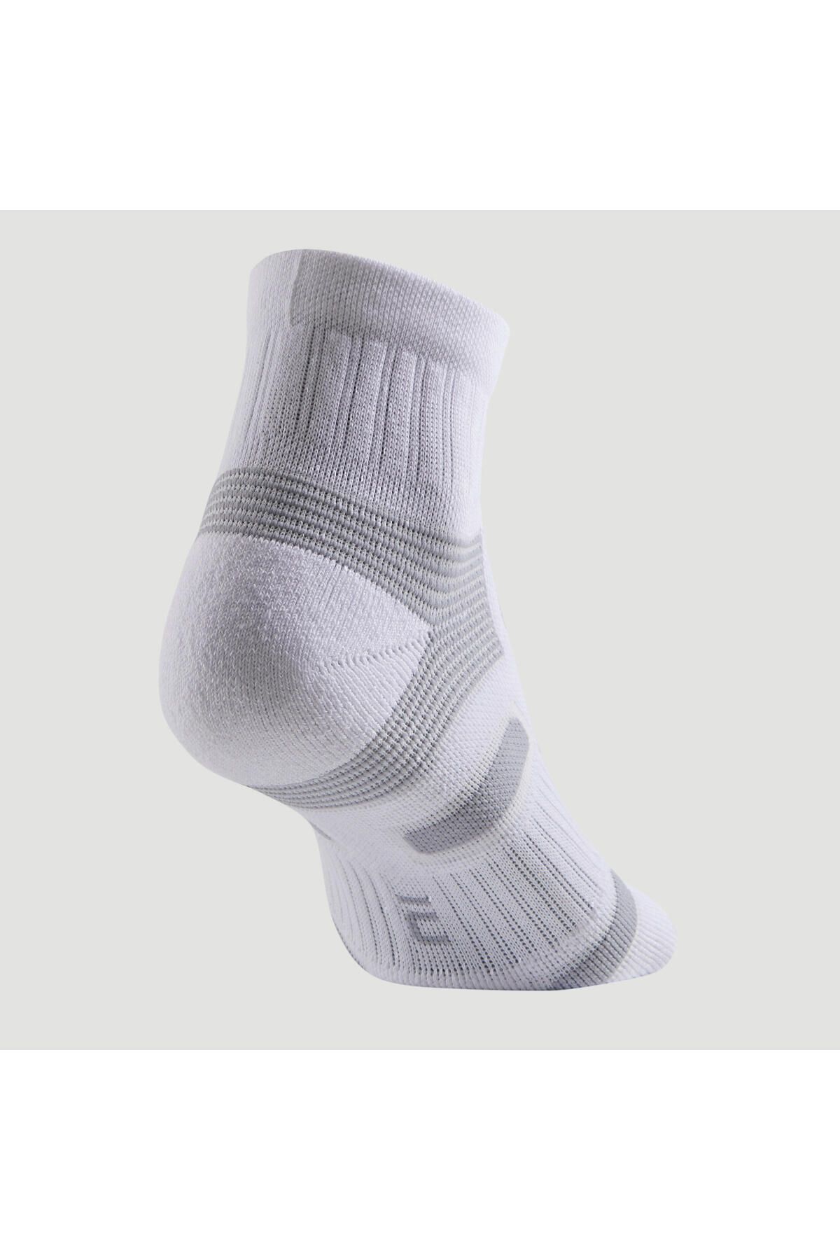 جوراب ورزشی سفید مردانه و زنانه تنیس Artango کنسرت با اندازه متوسط 3 Double Grey RS560 Decathlon