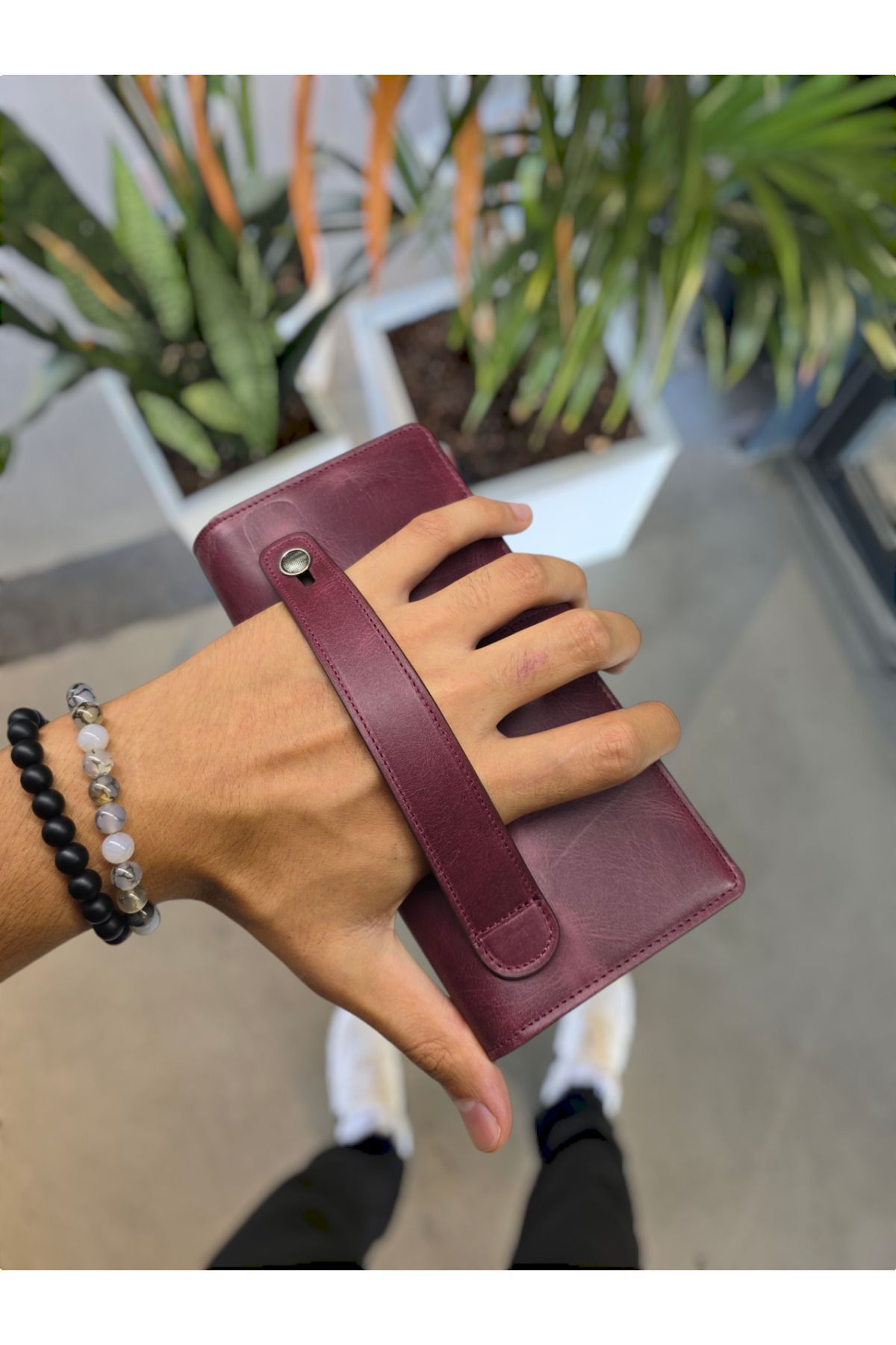 کیف پول زنانه VISSO 701 تلفن چرمی واقعی در مقایسه با دستی بزرگ پسران مردانه Visso leather