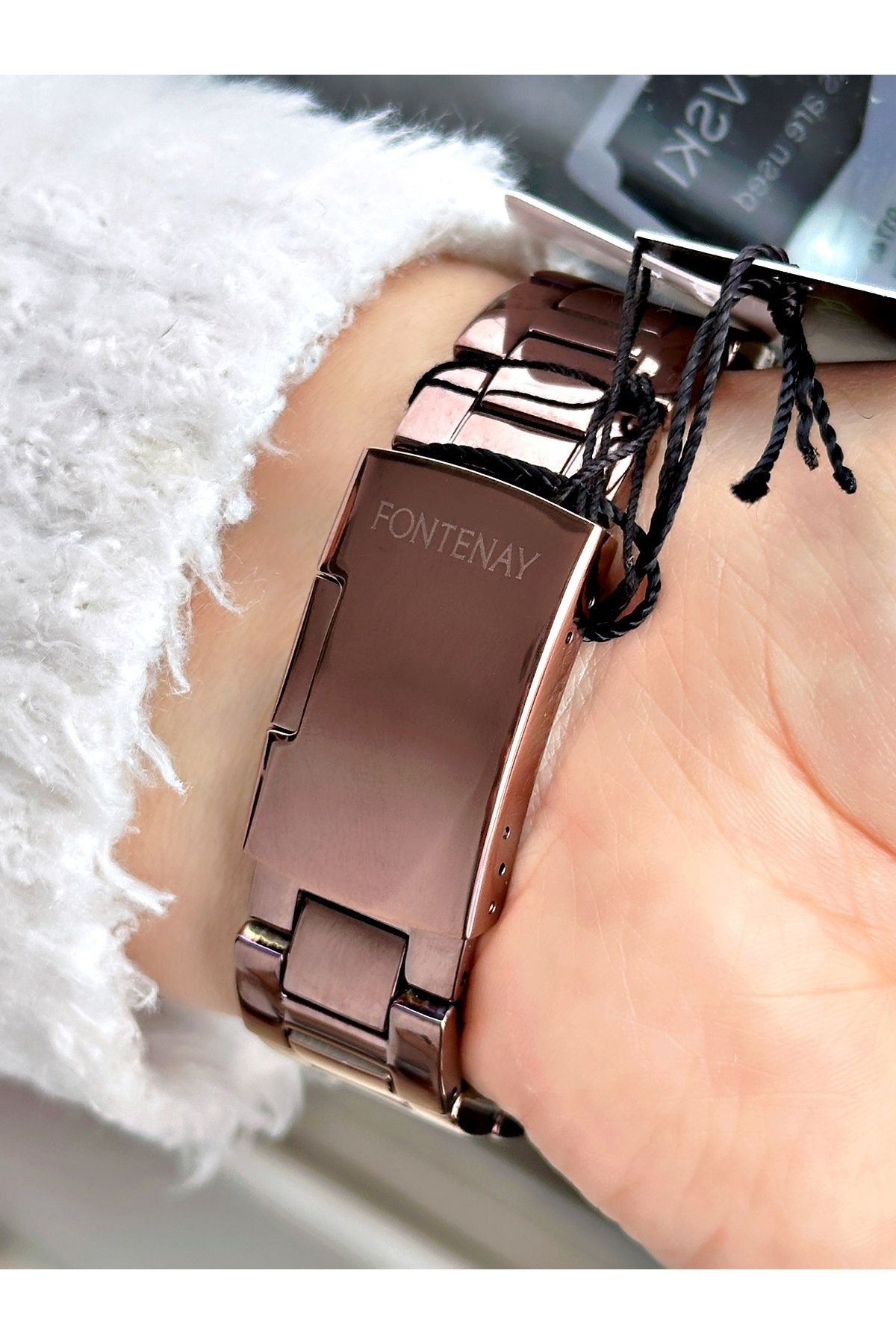 Brown Braided Leather Fontenay Watch Fontenay Watches | eBay main image 3