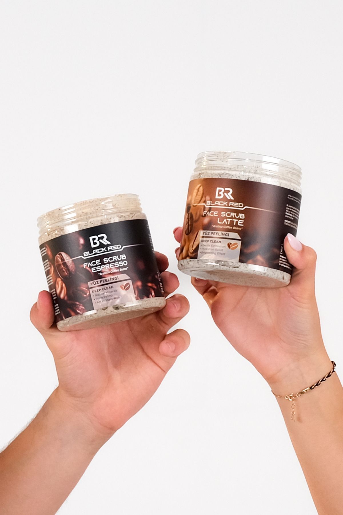 Black Red-500 ml Facial Scrub with Espresso and Caffeine - Antioxidant Effect and Facial Scrub 4
