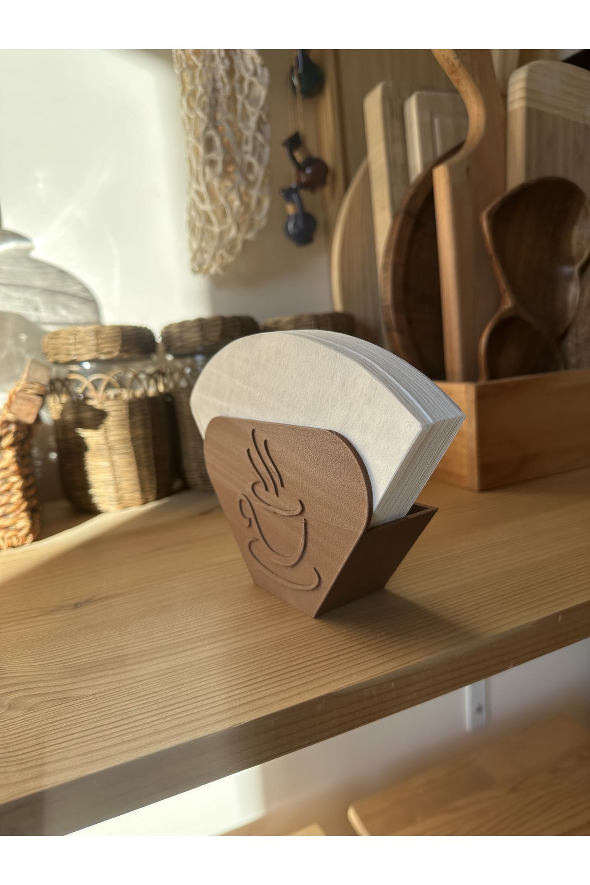 bi tutam mutluluk Filtre Kahve Kağıdı Tutucu