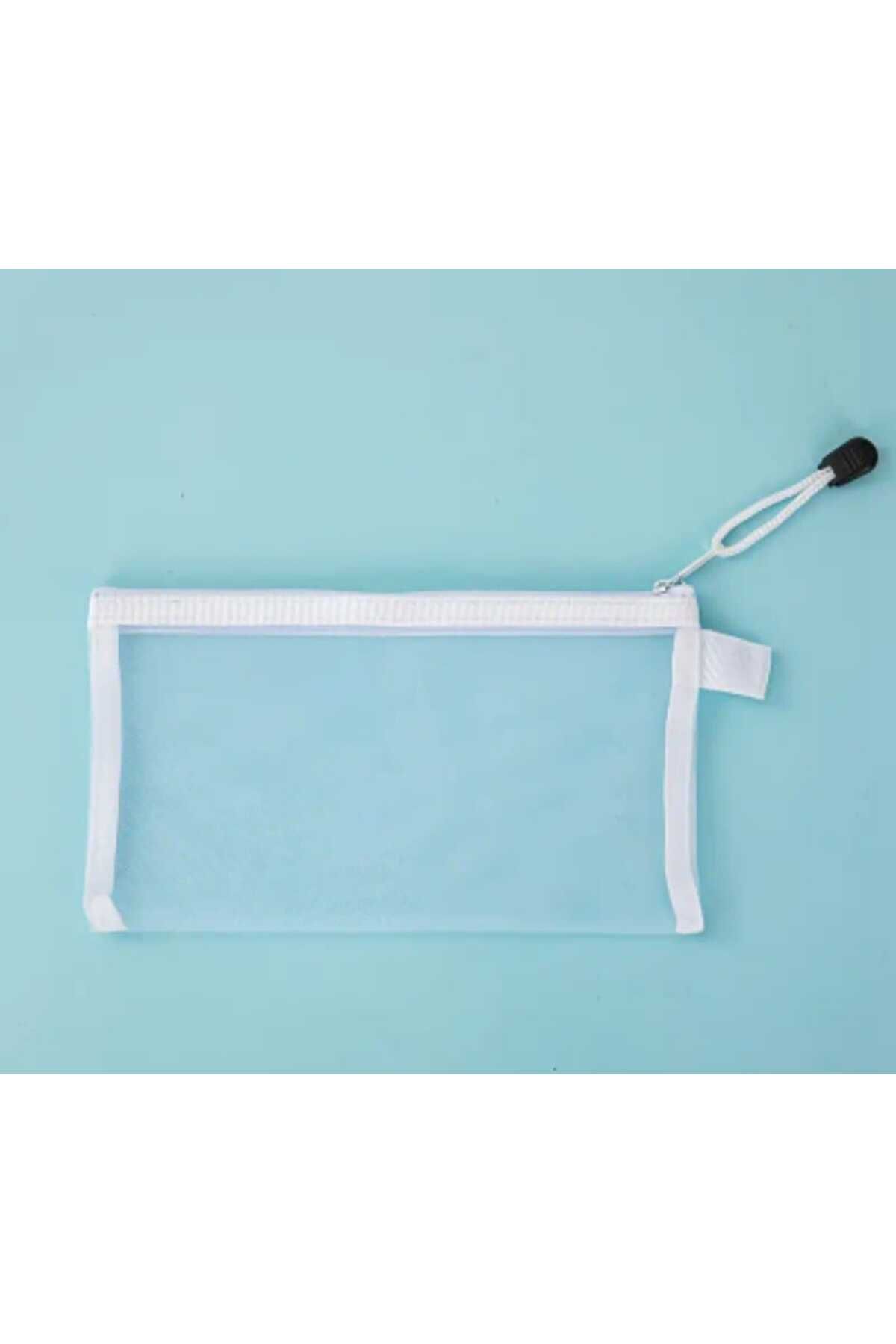 Genel Markalar 1 Adet Büyük Kapasiteli File Kalem Kutusu - Şeffaf, Şık Ofis Malzemeleri & Kozmetik Elit81