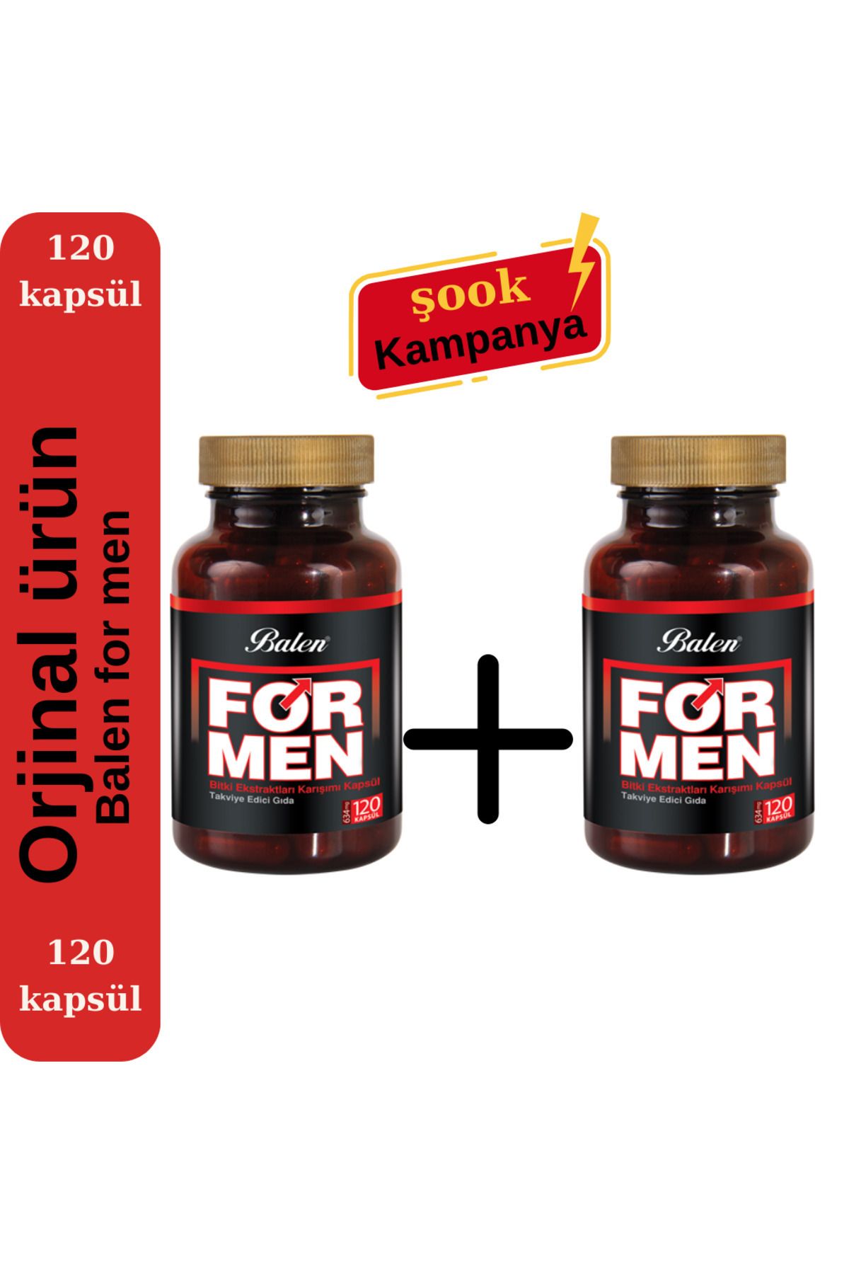 Balen 2 Adet Formen Tribulus Erkek Sağlığı 120+120 KAPS.634MG. Balen Ikili For