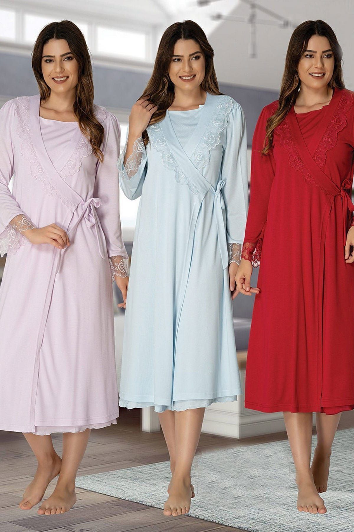 Effort Pijama-Rochie femei gravide Effort albastru 2