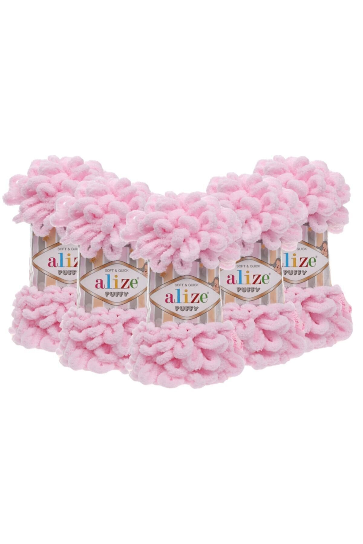 Alize El Örgü Ipliği 5'li Paket - 31 Bebe Pembe - 100 Gr. 9 Mt. Parmak Örgü Ipi