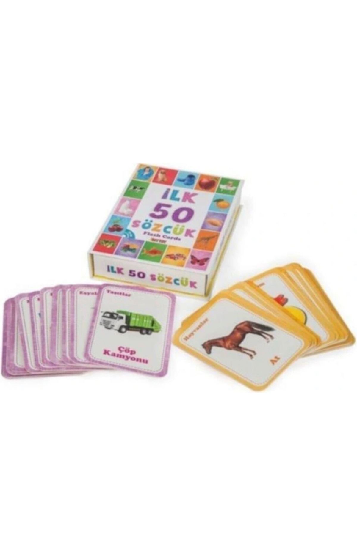 Genel Markalar Flash Cards 4’lü Set ( Bebeğimin İlk Zeka Kartları-İlk 50 Meyve Sebze-İlk 50 Hayvan-İlk 50 Sözcük ) fotoğrafı 4 (önizleme)