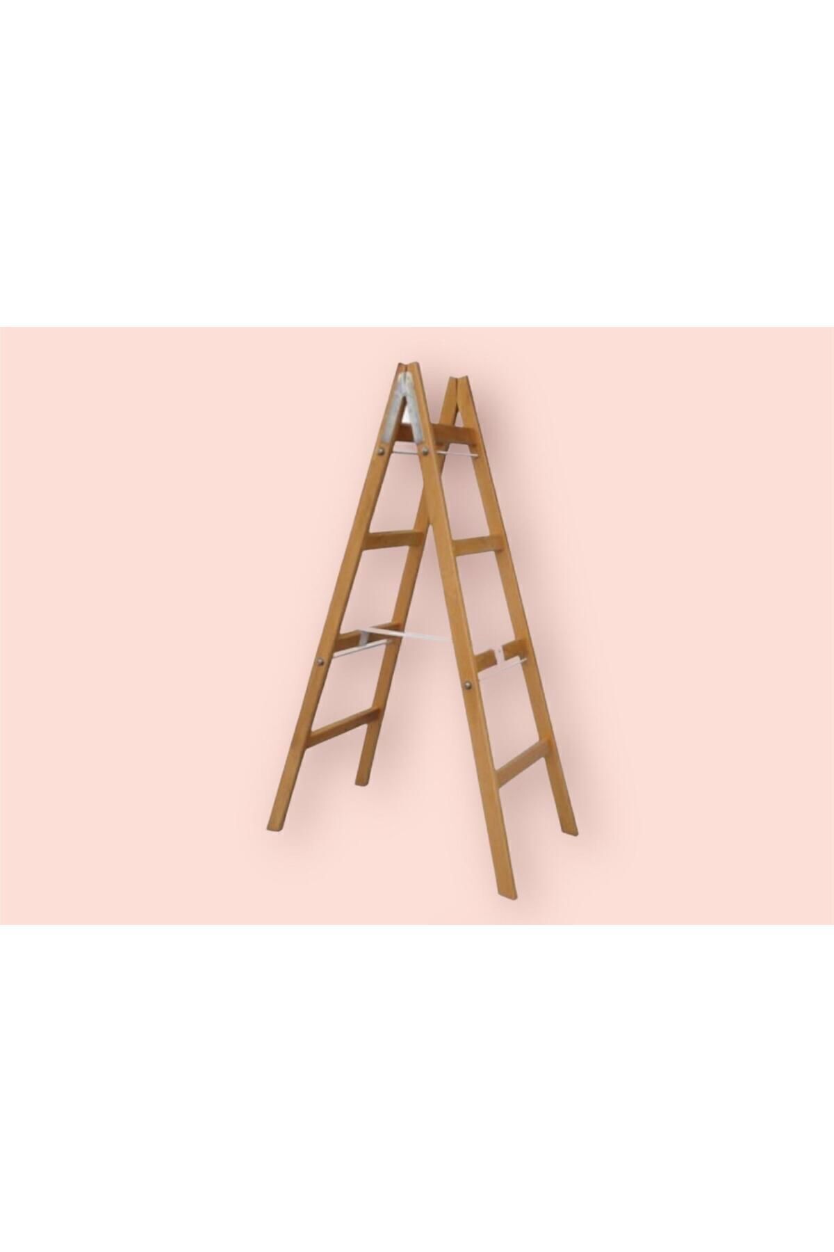 ERBAYLAR POLYESTER 4 basamaklı A tipi Gürgen Ahşap Merdiven