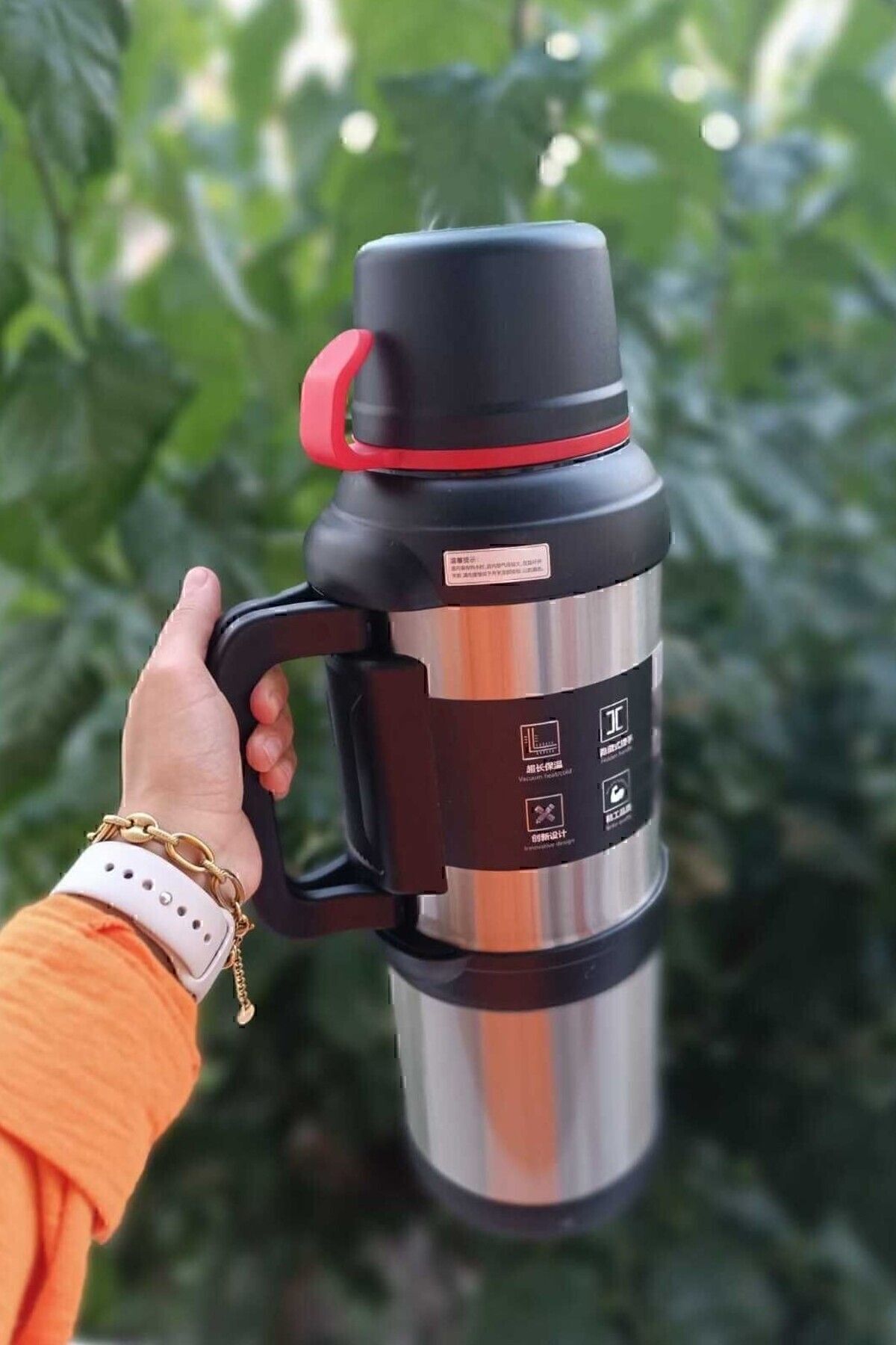 4 Litre Aile Boy Paslanmaz Çelik Okadi Termos Dağcı Termos