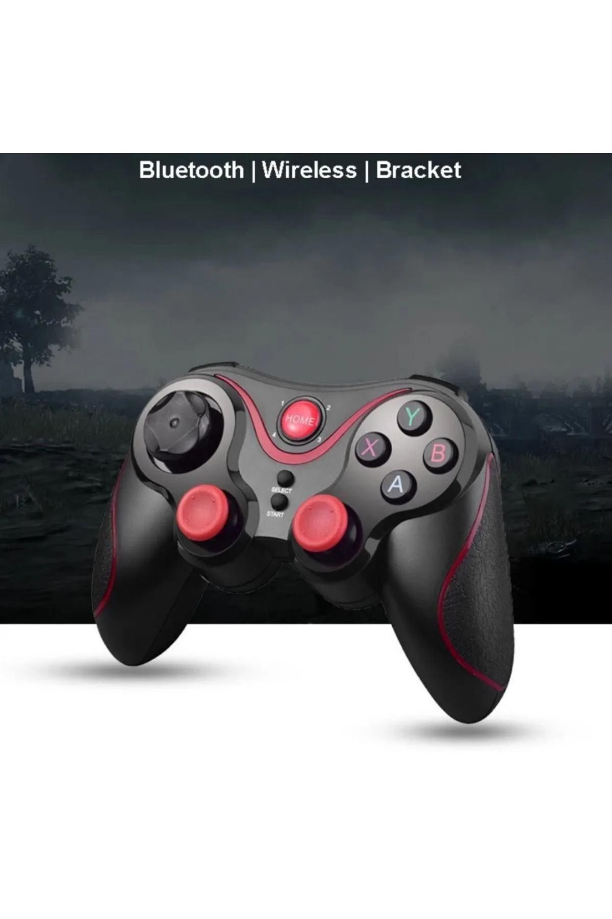Leons Wireless Kablosuz Oyun Kolu Bluetooth Joystick Gamepad Telefon Tutacağı Standlı 2