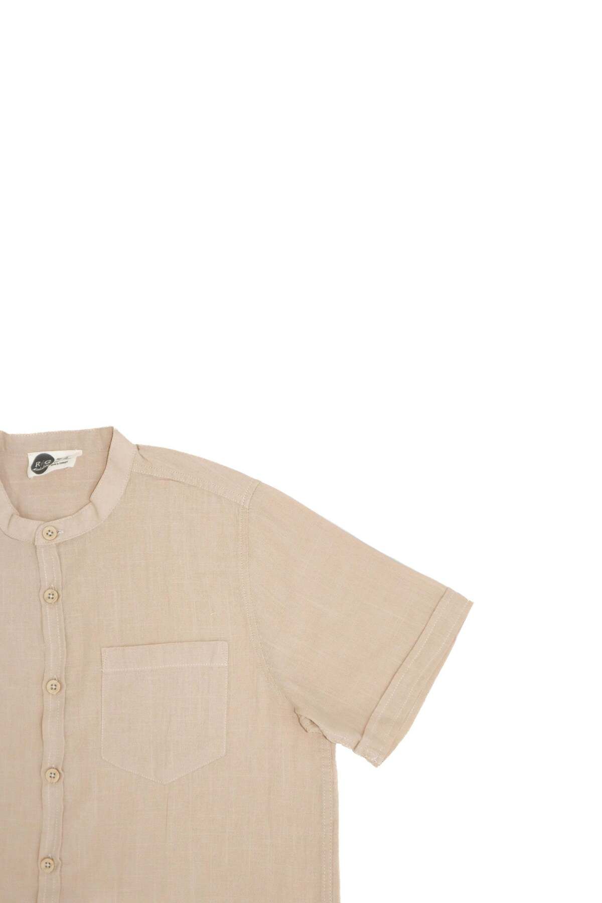 rg kidsstore-Children's Linen Shirt - Short Sleeve 2