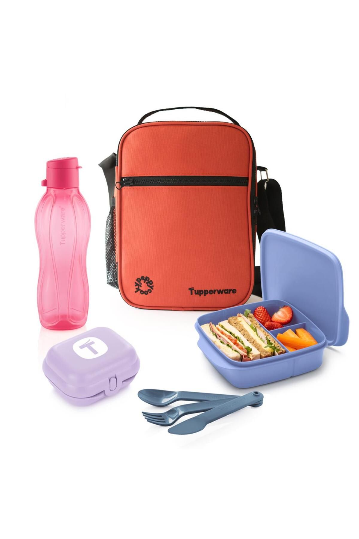 Tupperware X Peppycooky Turuncu Set 2 Suluk Ve Matara Çantalı Yemek Taşıma Ve Beslenme Seti